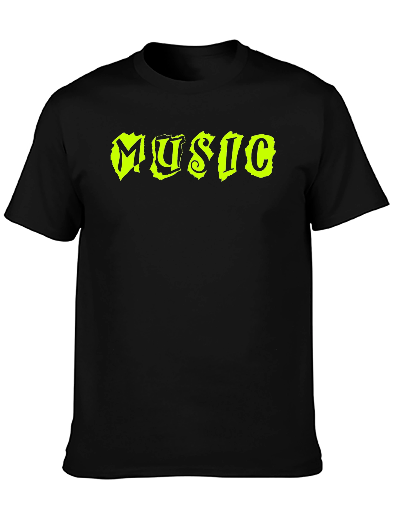 Music T-Shirt - Neon Yellow Design