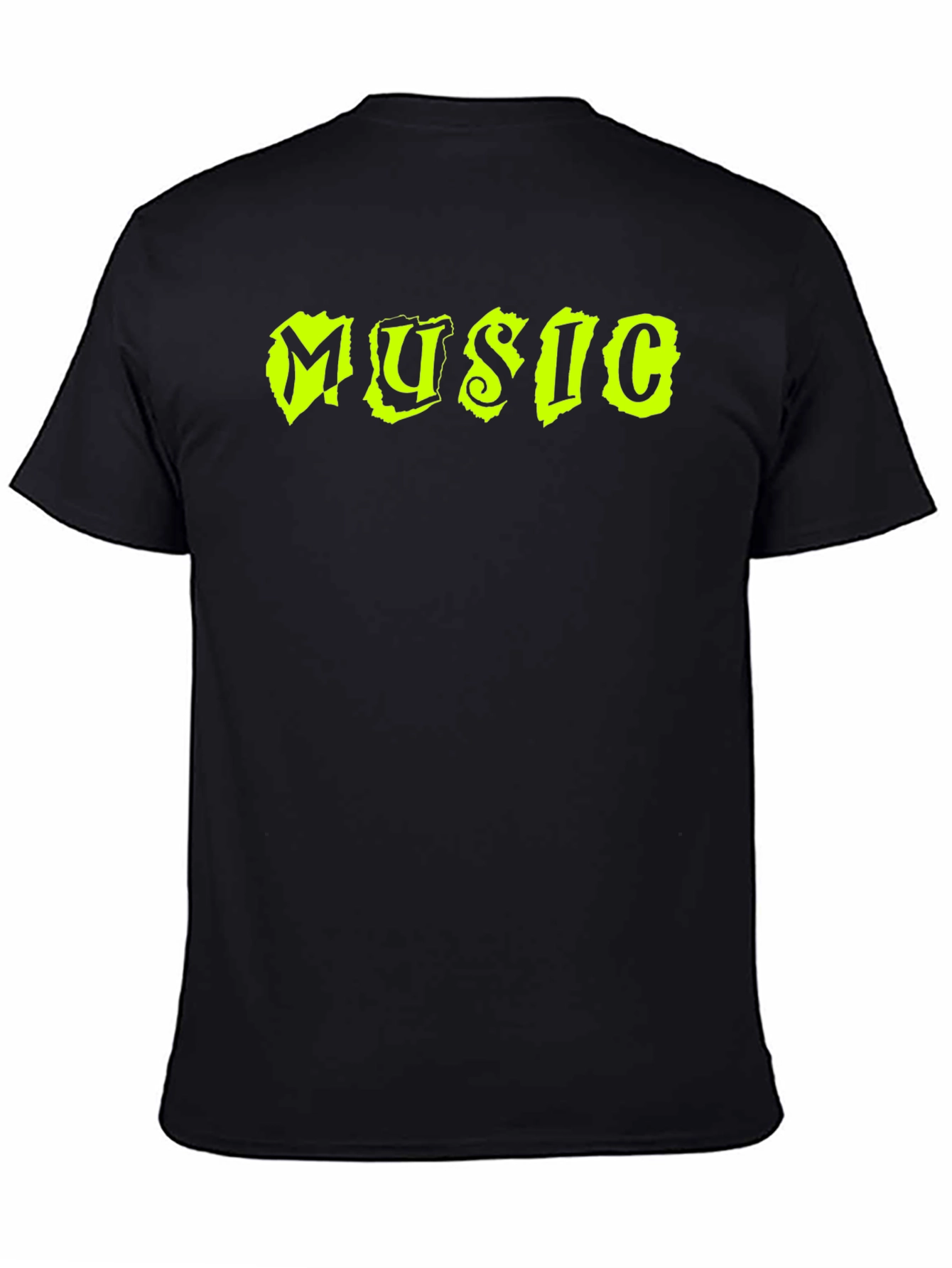 Music T-Shirt - Neon Yellow Design