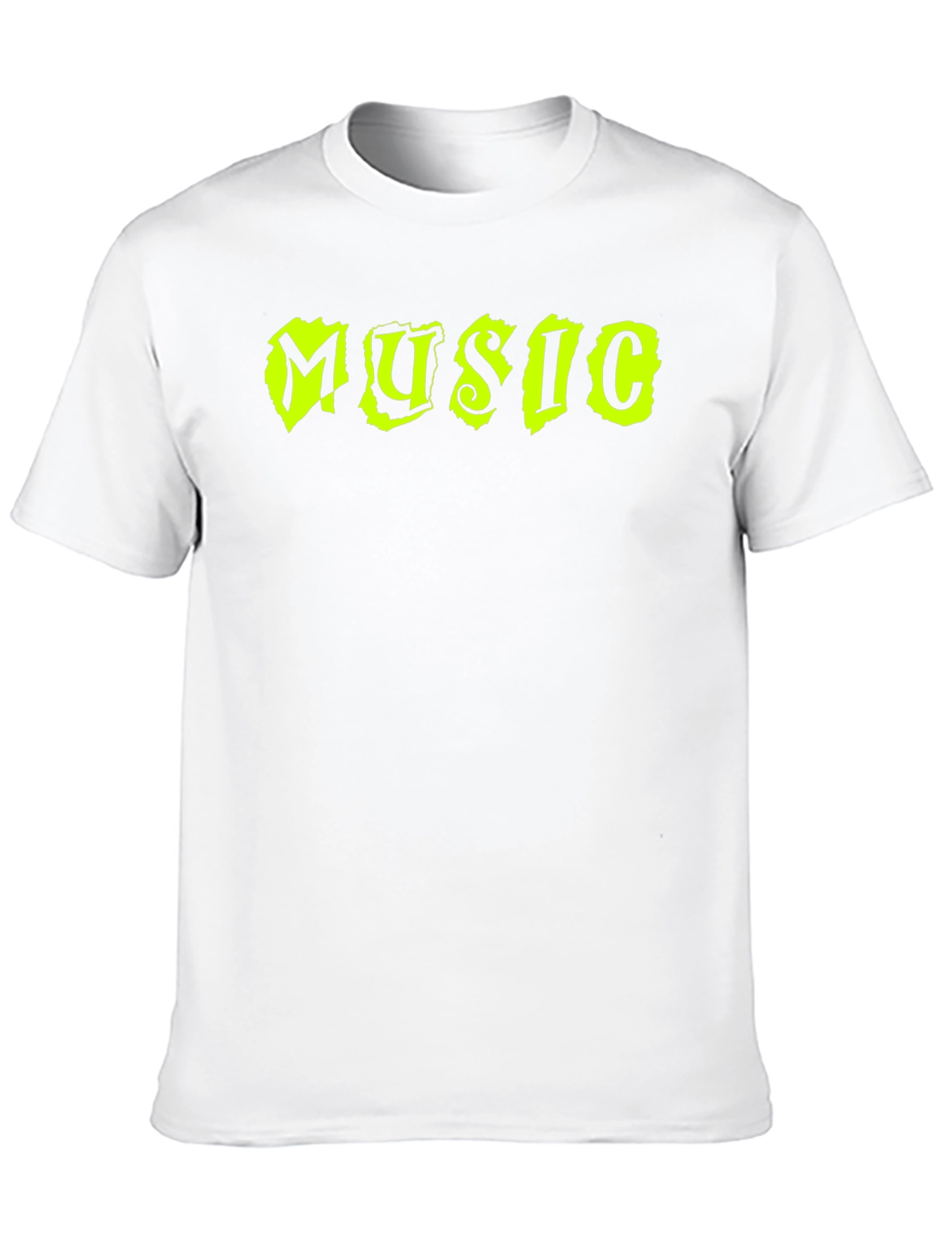 Music T-Shirt - Neon Yellow Design