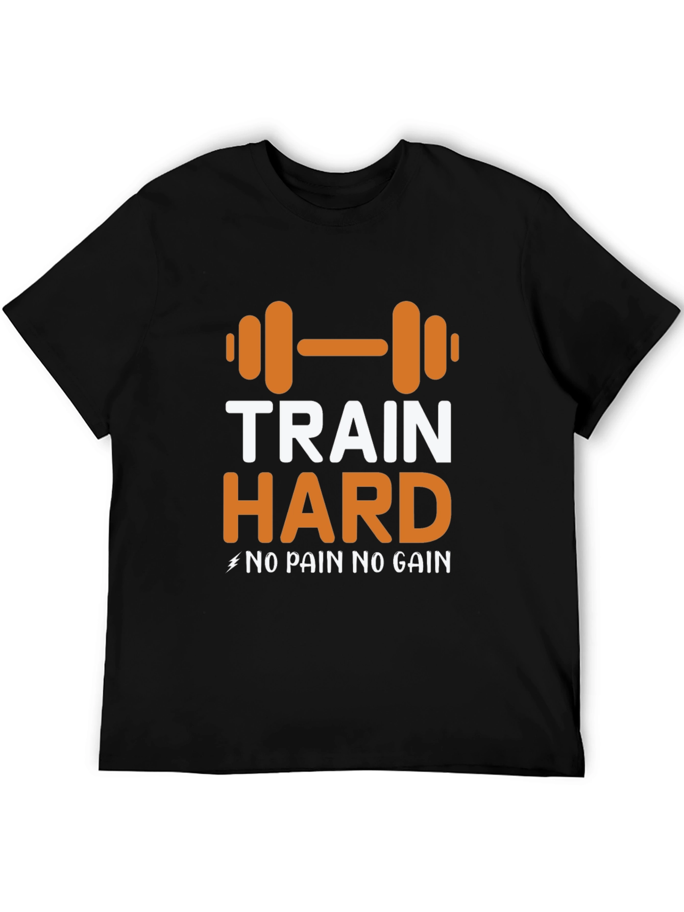 Train Hard Graphic Tee - Motivational Workout Shirt