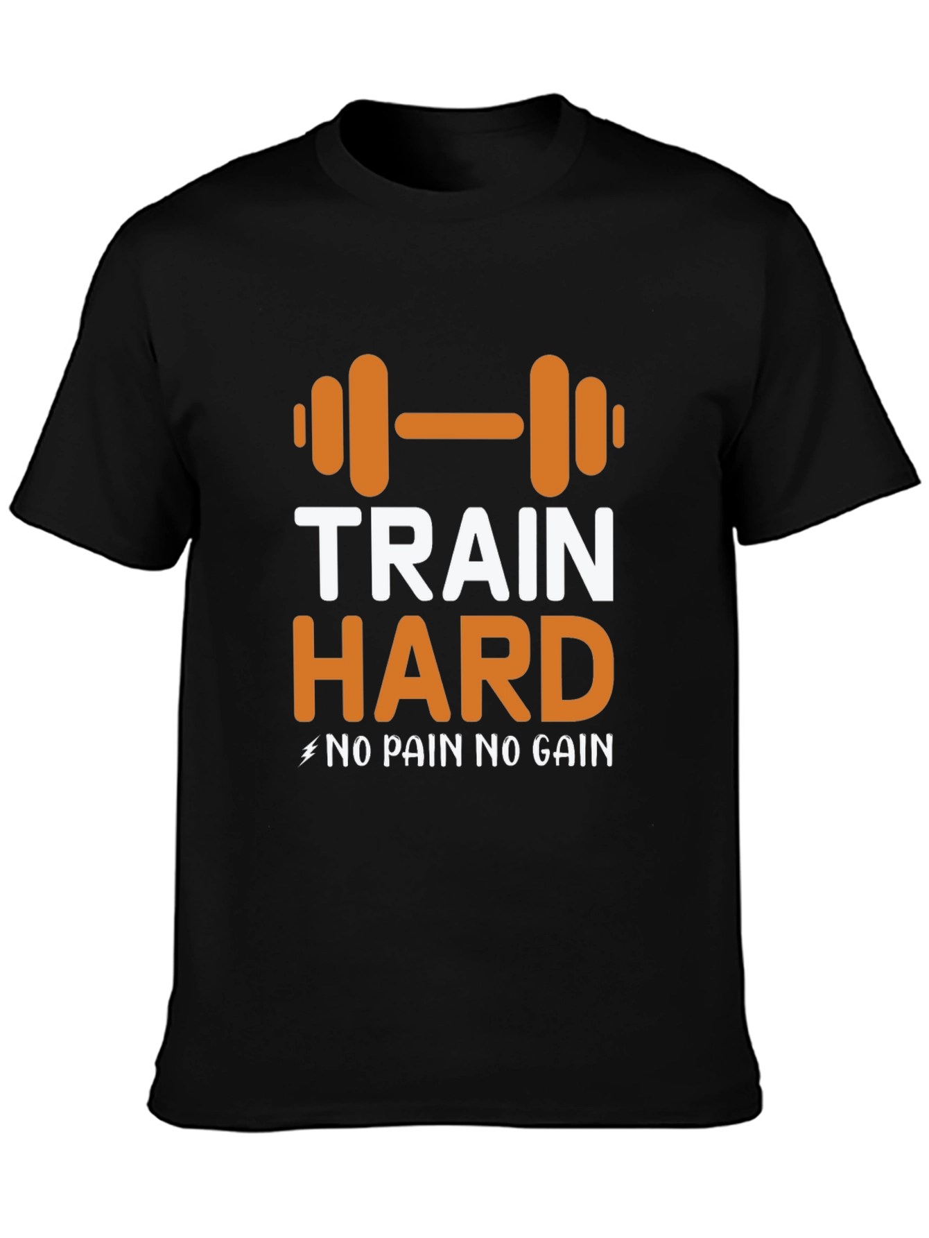 Train Hard Graphic Tee - Motivational Workout Shirt