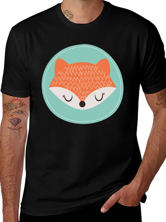 Cute Fox Graphic Tee - Unisex Black T-Shirt