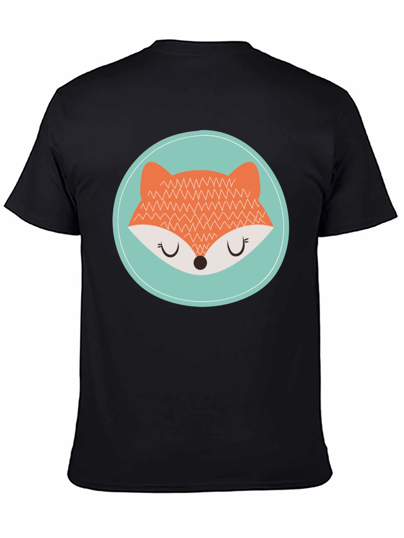 Cute Fox Graphic Tee - Unisex Black T-Shirt