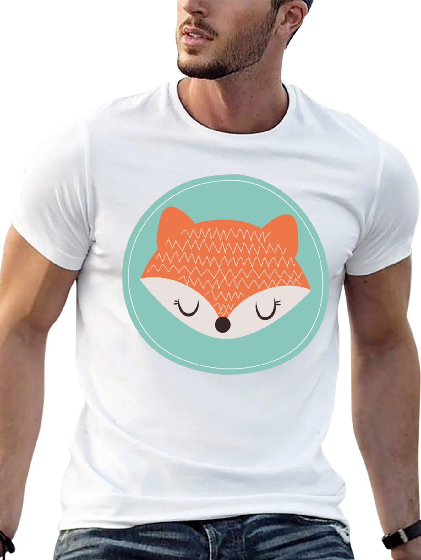 Cute Fox Graphic Tee - Unisex Black T-Shirt