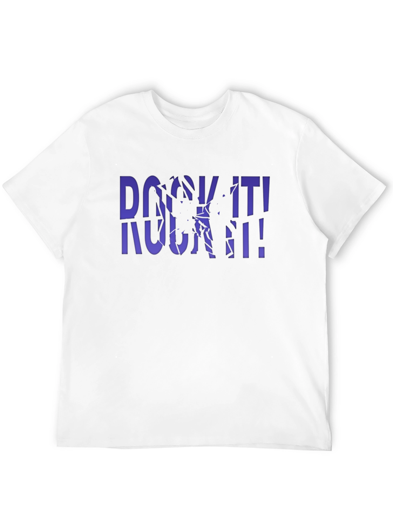 Rock It! Graphic Print Crew Neck Tee
