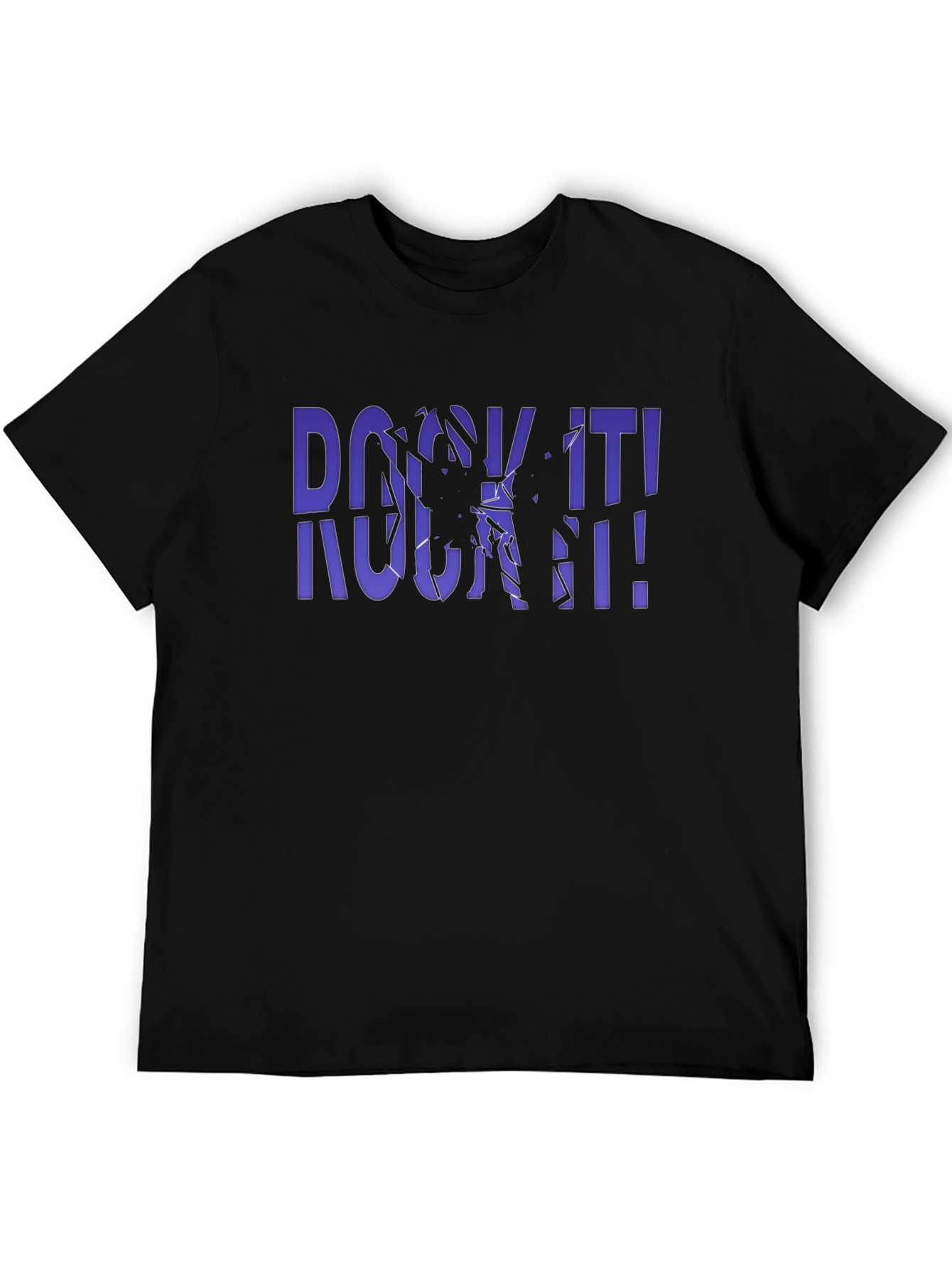 Rock It! Graphic Print Crew Neck Tee