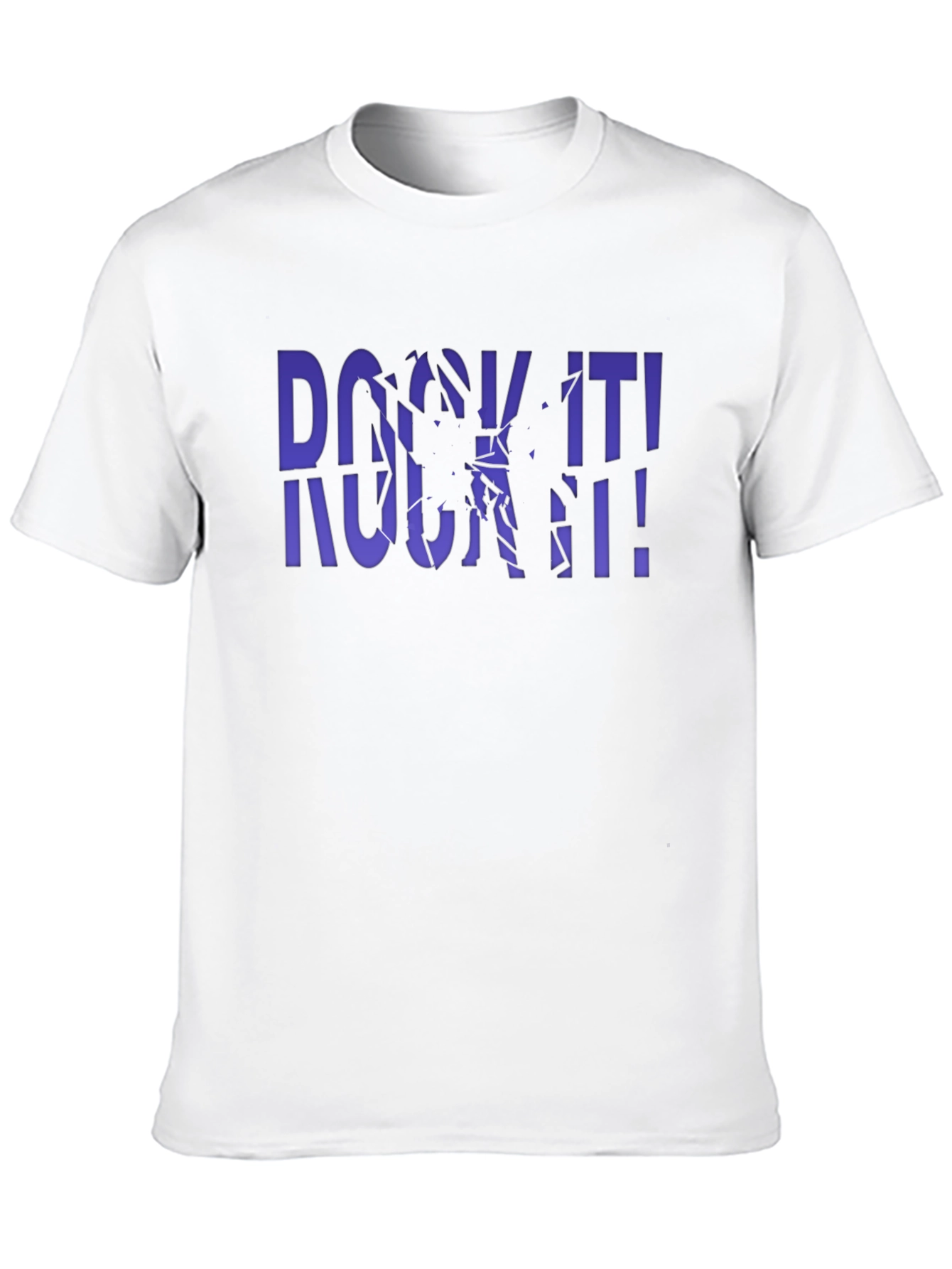 Rock It! Graphic Print Crew Neck Tee