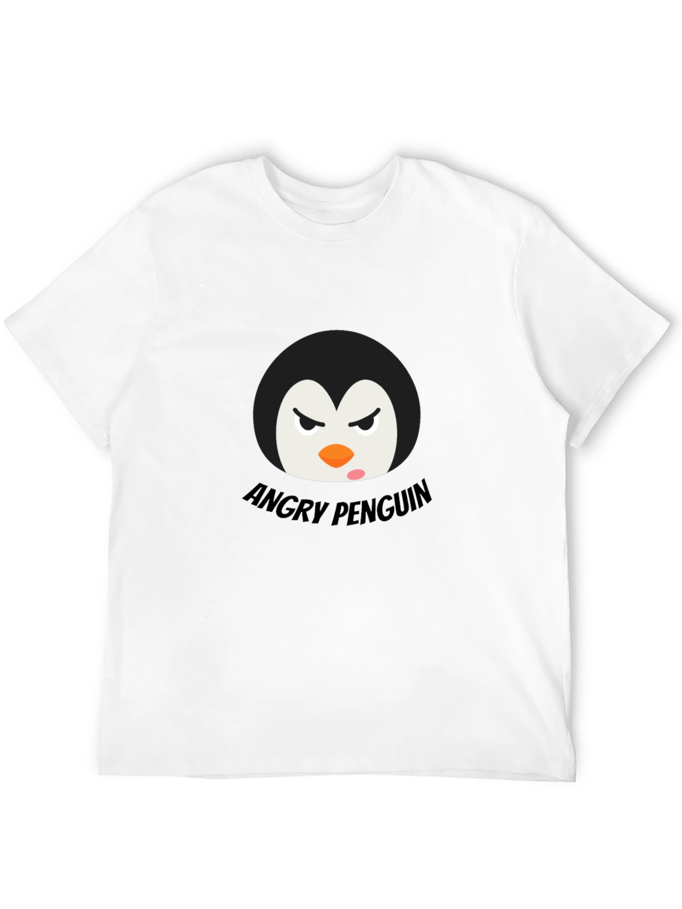 Angry Penguin Graphic Tee - Black Cotton T-Shirt