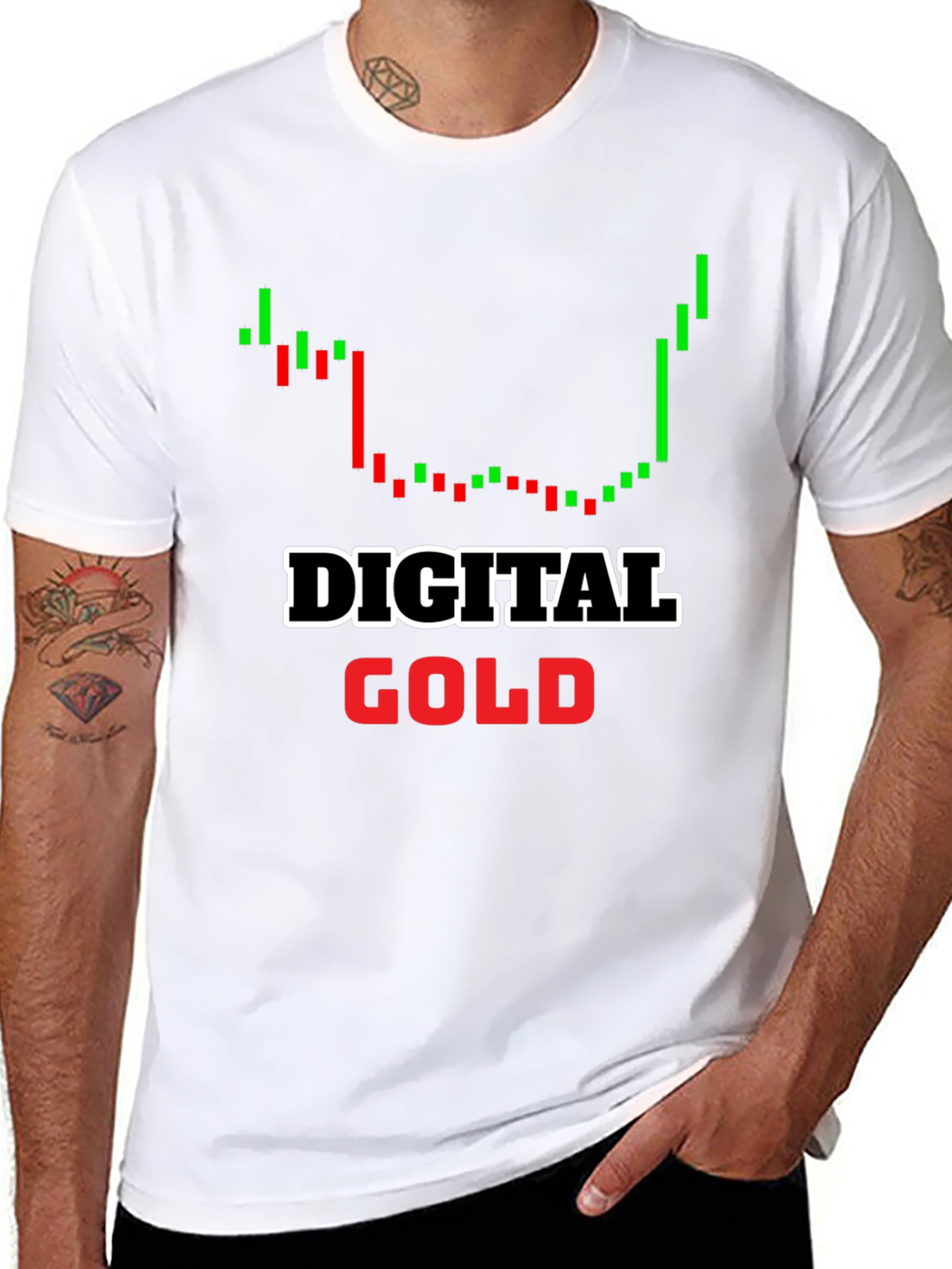 Digital Gold Bitcoin Crypto T-Shirt - Black