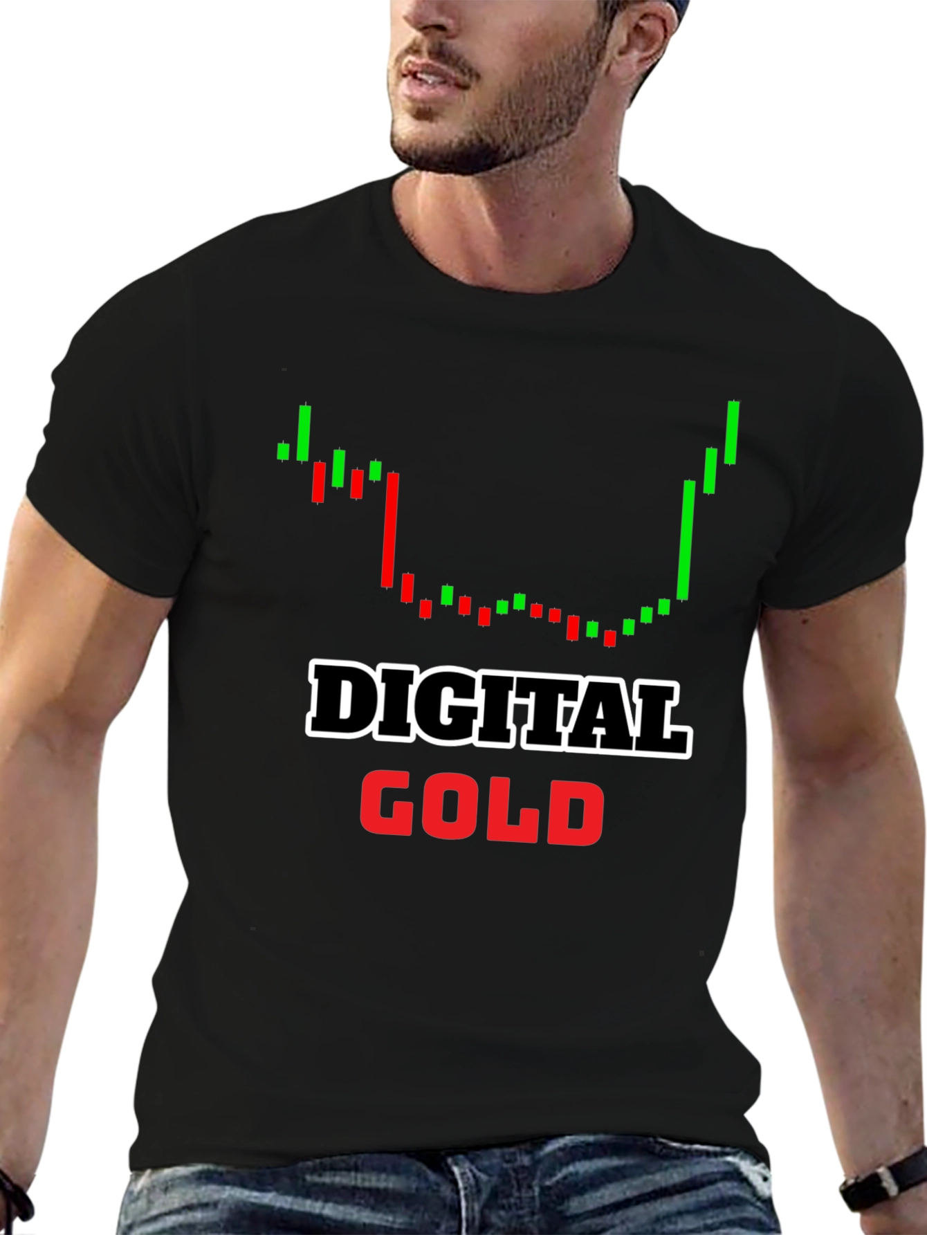 Digital Gold Bitcoin Crypto T-Shirt - Black
