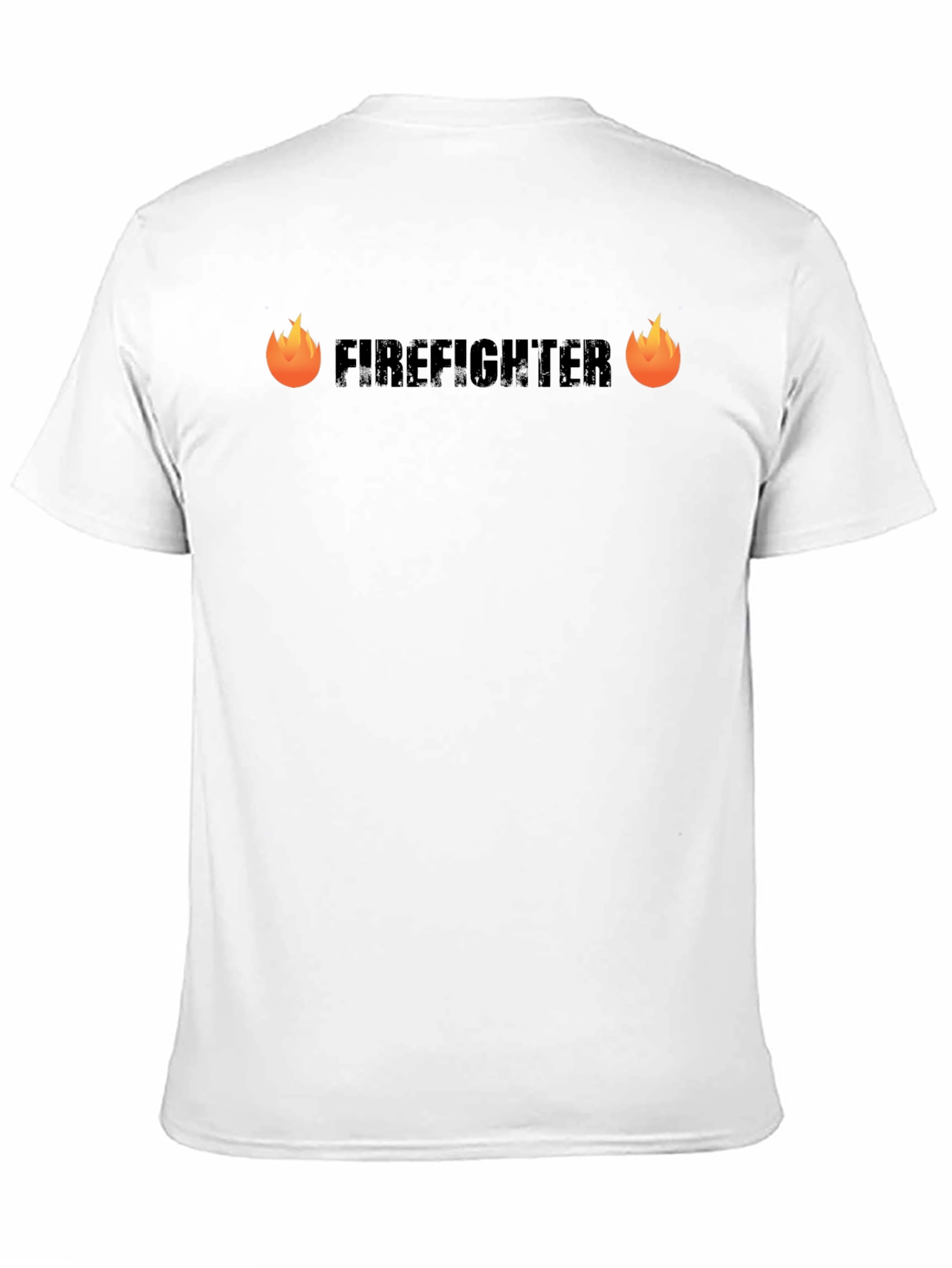 Firefighter Graphic Print Black T-Shirt