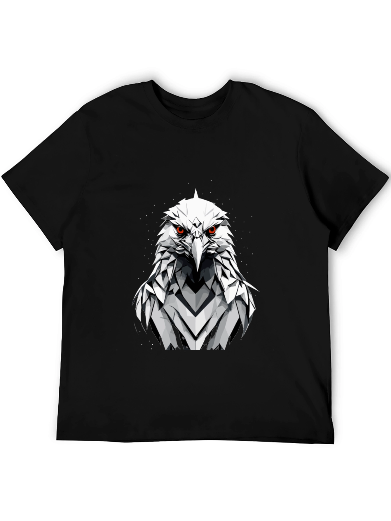 Geometric Eagle Graphic Tee - Stylish Black T-Shirt