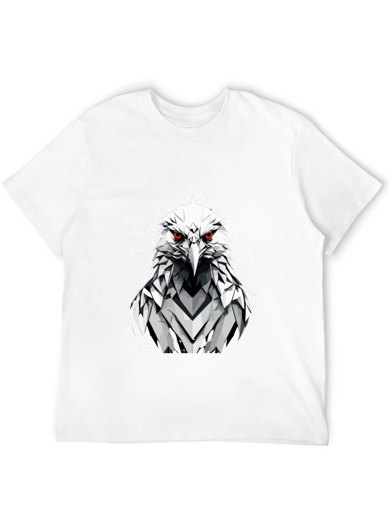 Geometric Eagle Graphic Tee - Stylish Black T-Shirt