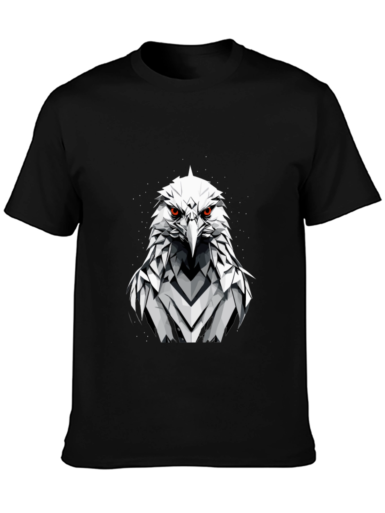 Geometric Eagle Graphic Tee - Stylish Black T-Shirt