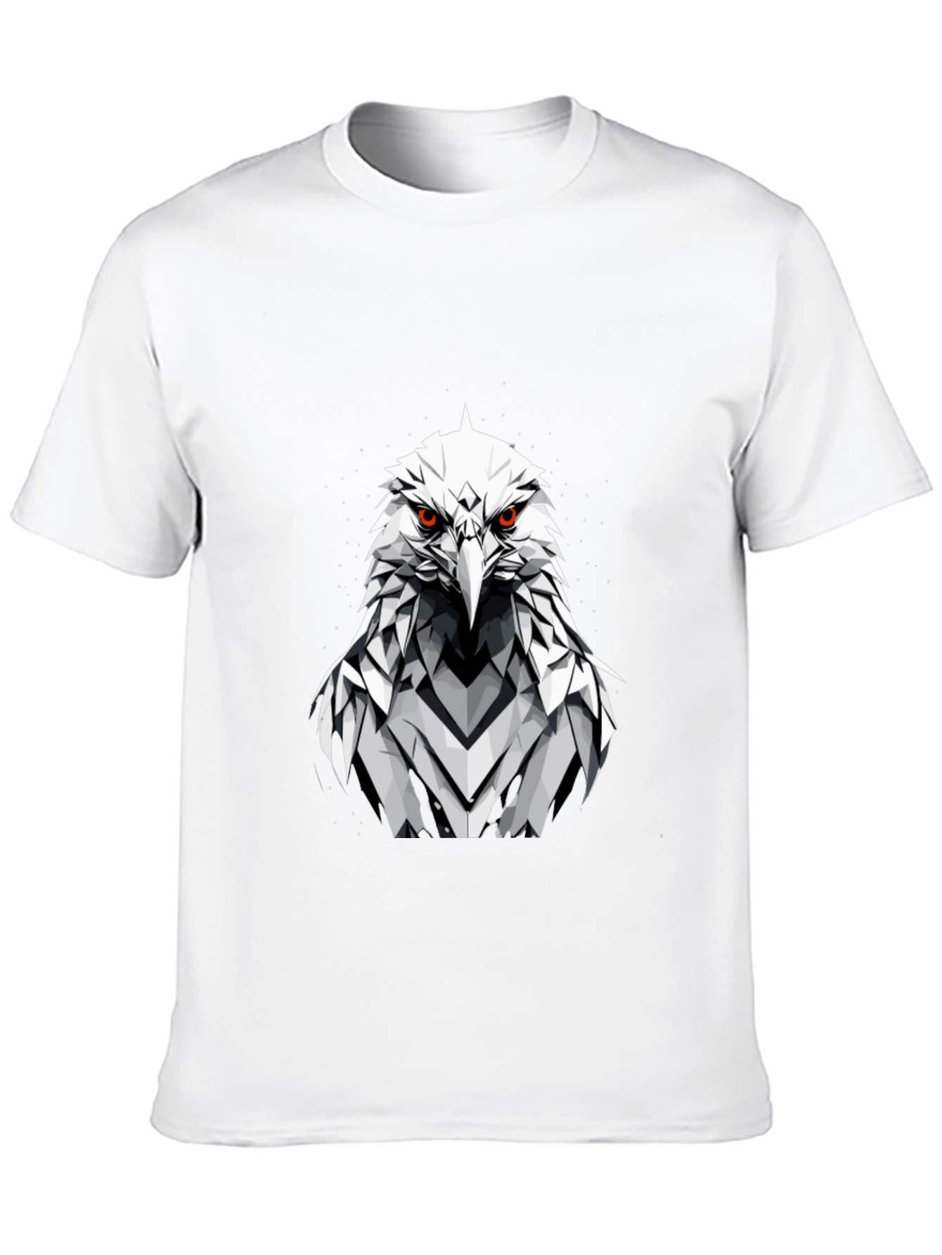 Geometric Eagle Graphic Tee - Stylish Black T-Shirt