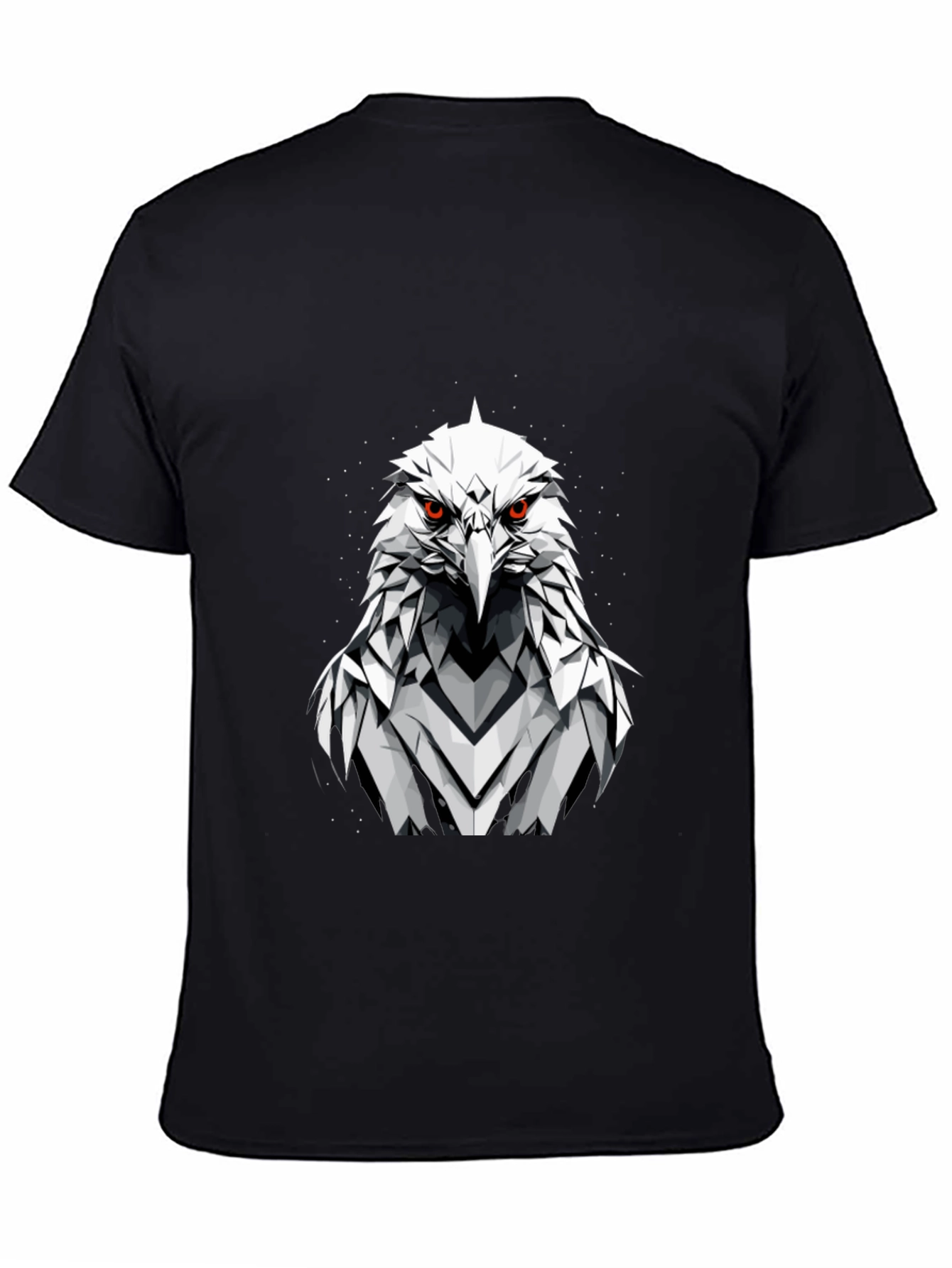 Geometric Eagle Graphic Tee - Stylish Black T-Shirt