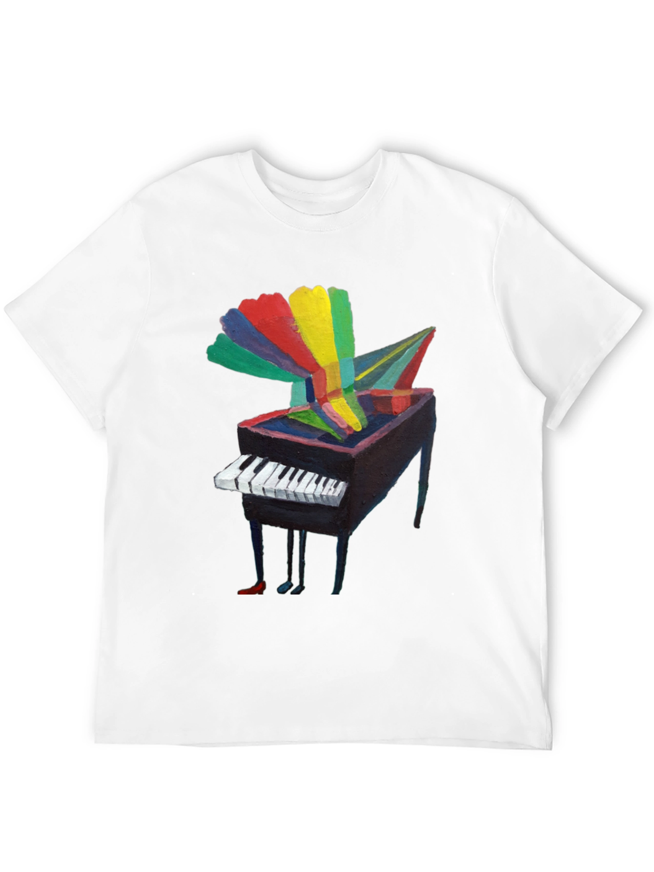 Artistic Piano Graphic Tee - Unique Music Lover Shirt
