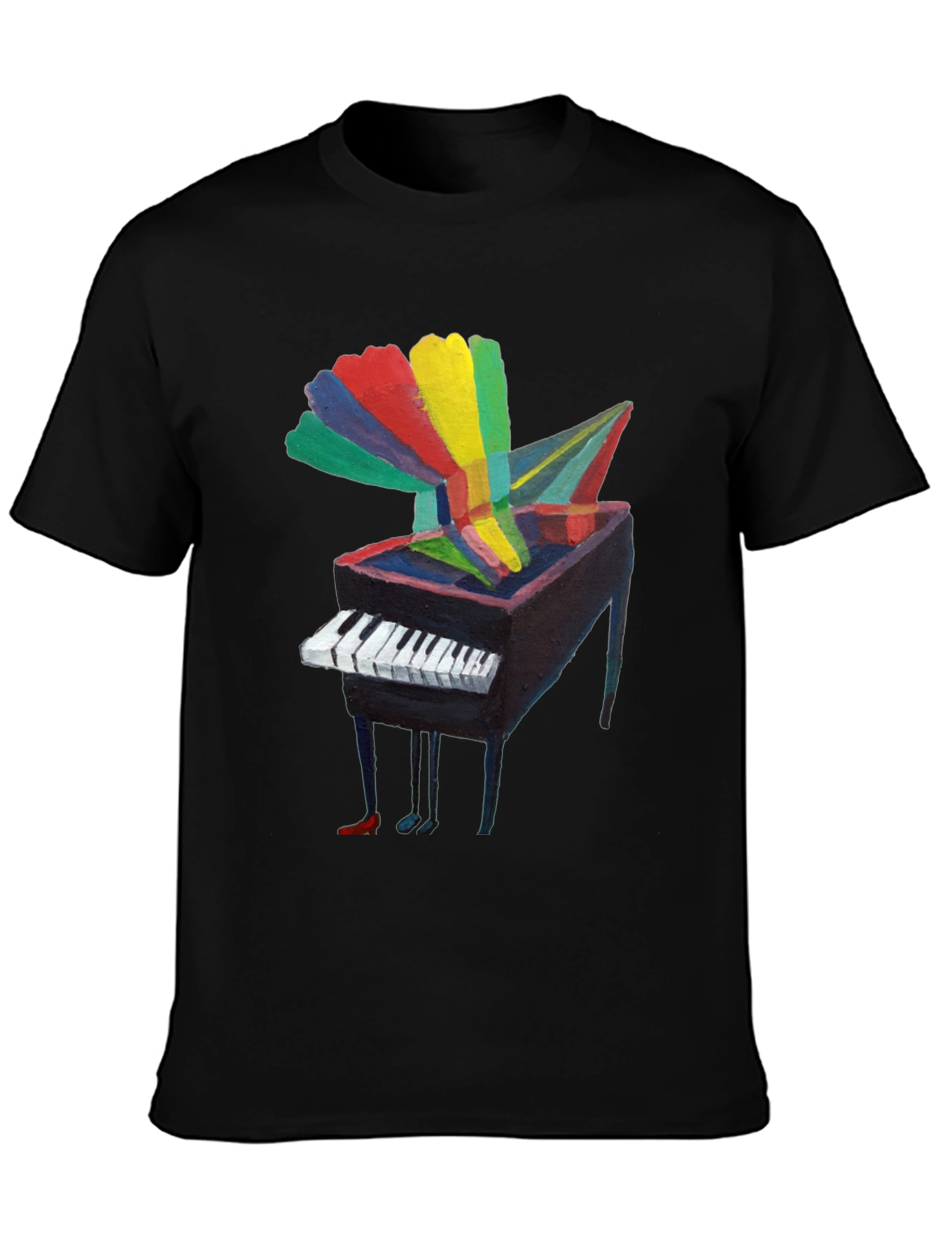 Artistic Piano Graphic Tee - Unique Music Lover Shirt