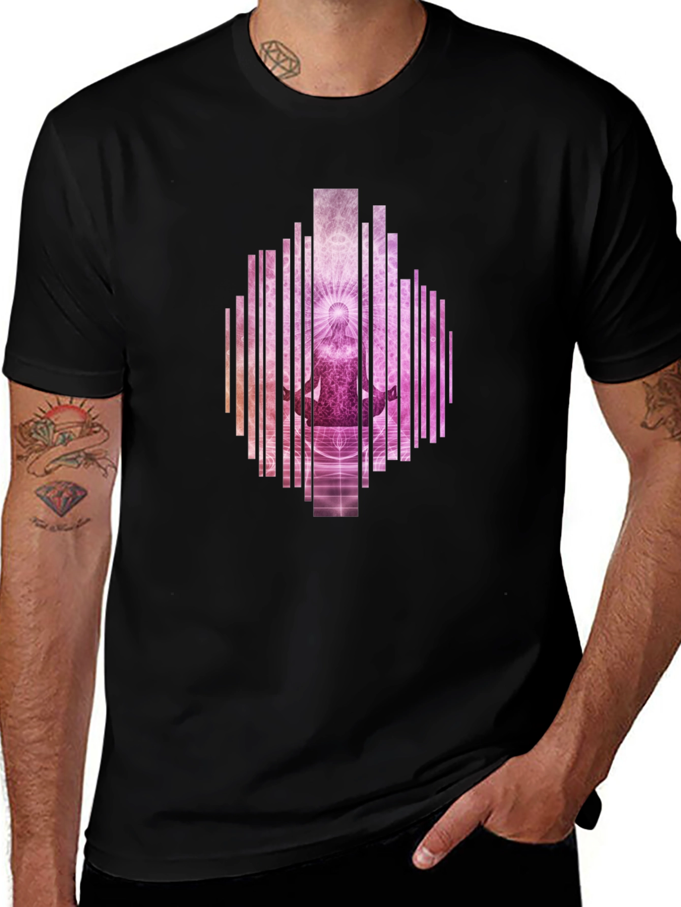 Zen Meditation Black T-Shirt