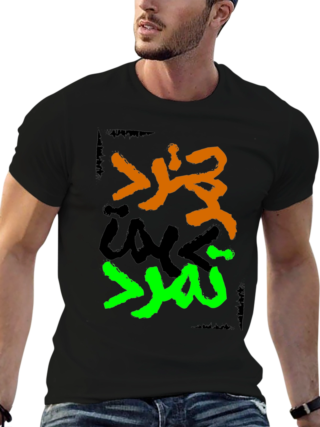 Graphic Tee - Arabic Design Black