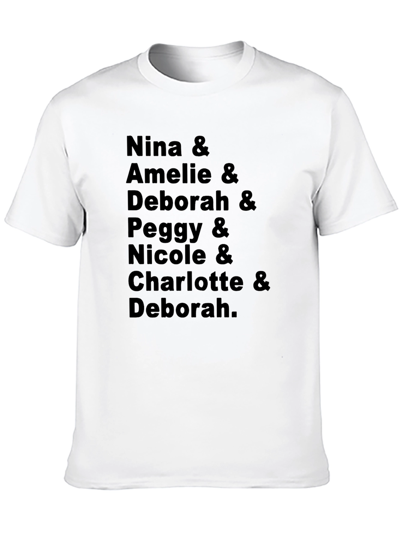 Nina Amelie and Deborah Names Black T-Shirt