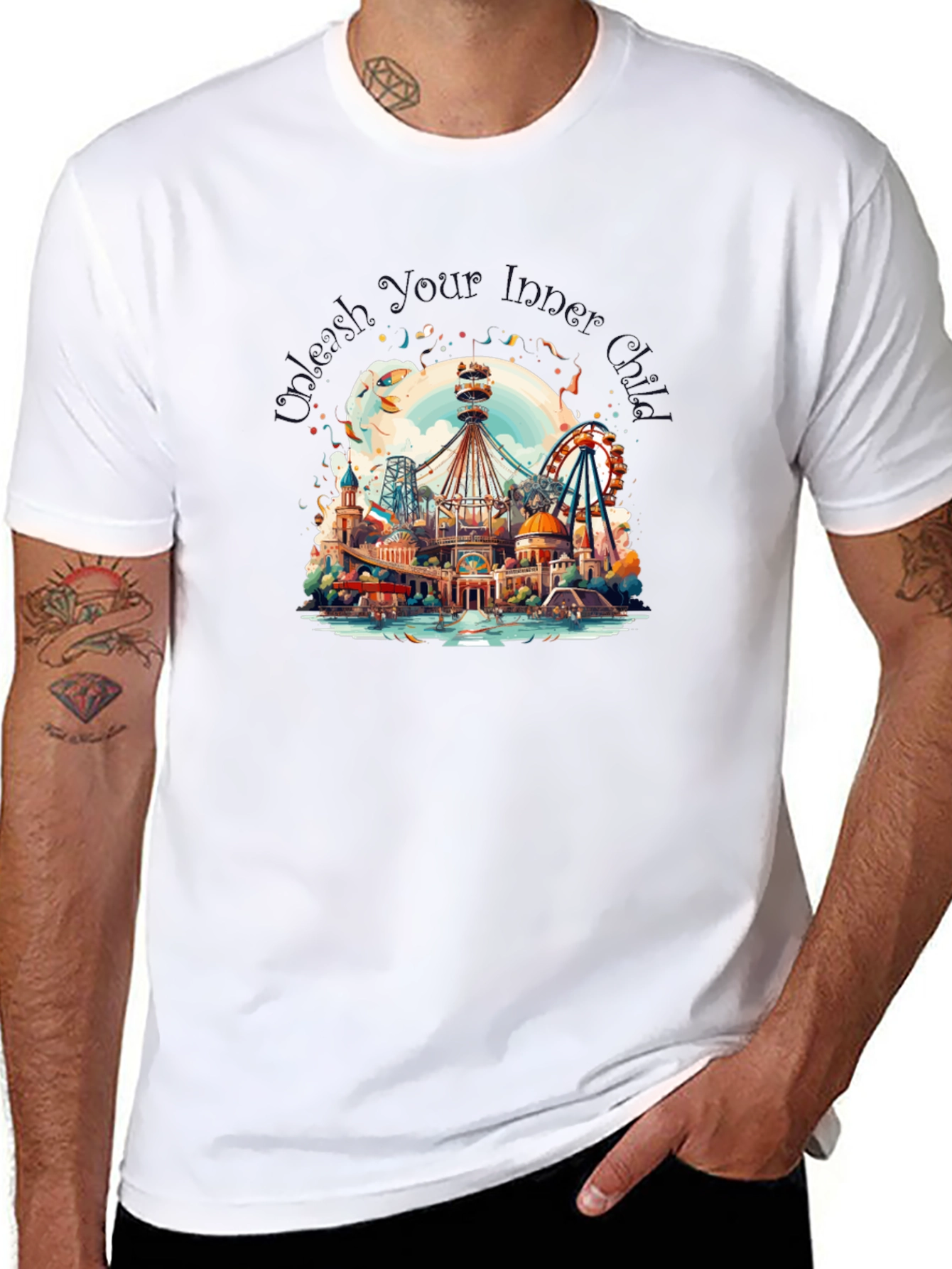 Whimsical Amusement Park Graphic Tee
