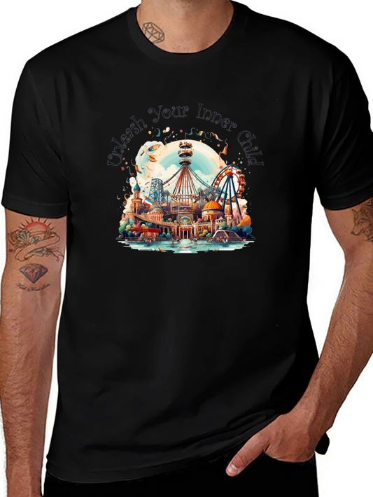Whimsical Amusement Park Graphic Tee