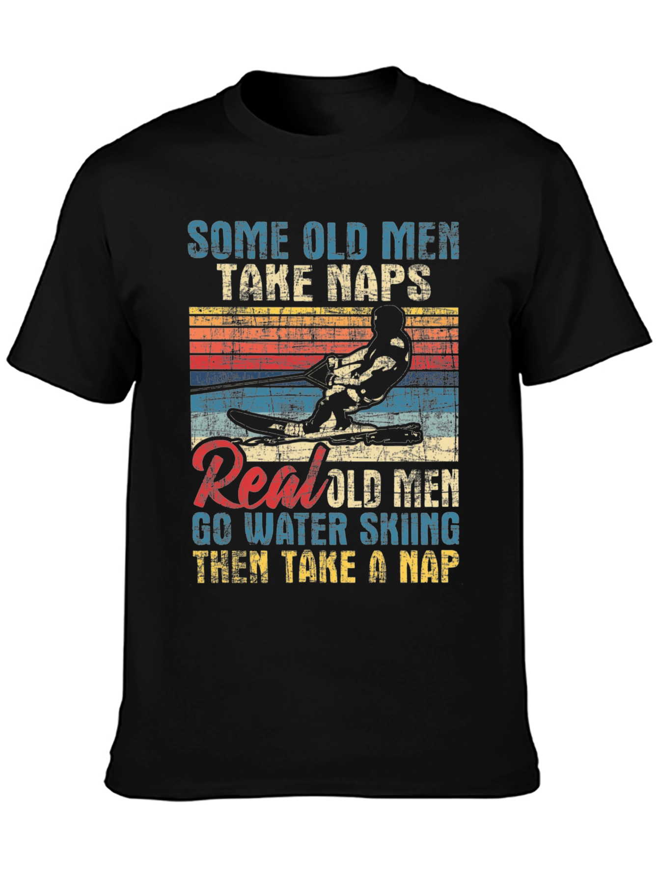 Funny Water Skiing T-Shirt - Real Old Men
