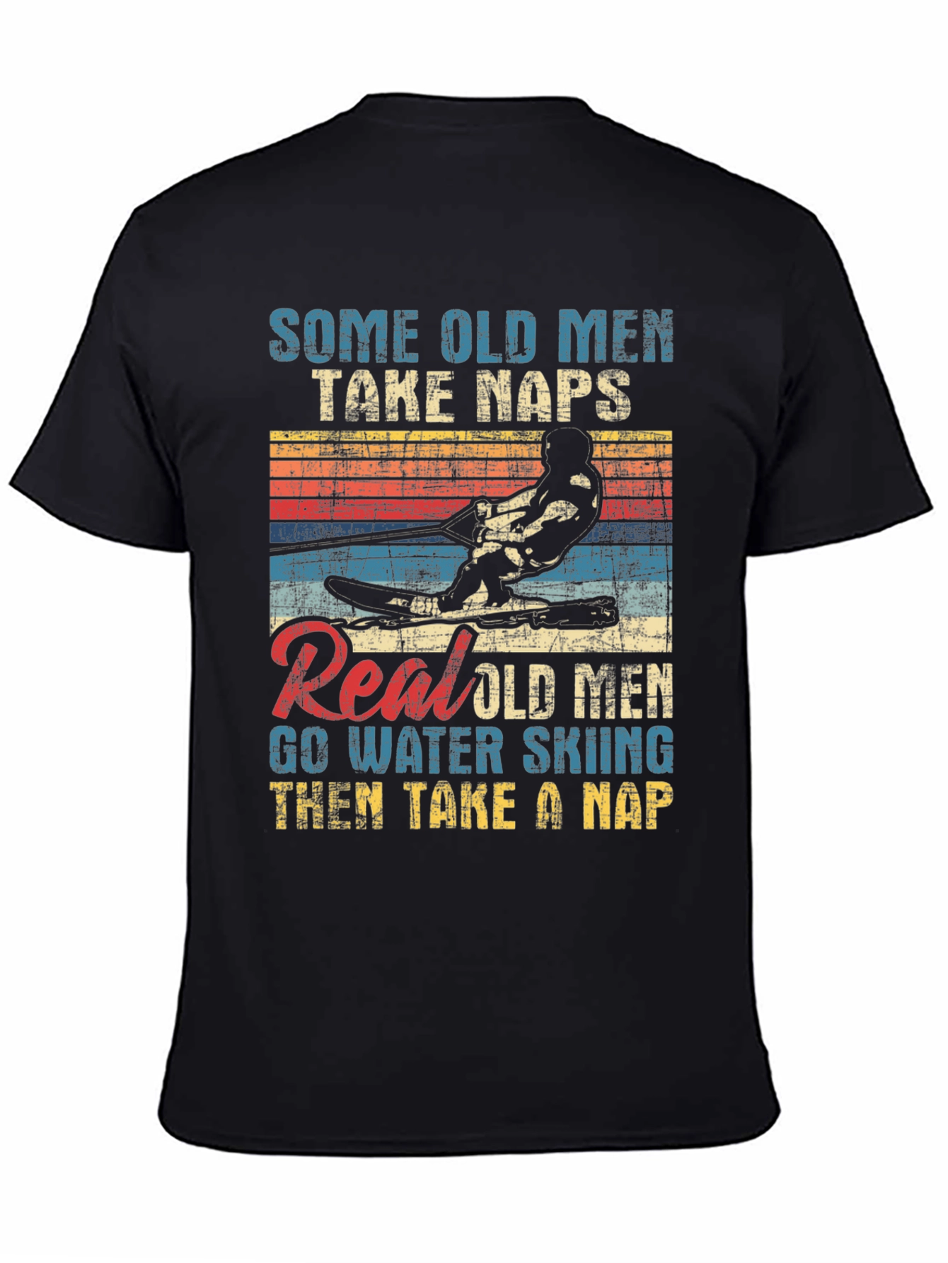 Funny Water Skiing T-Shirt - Real Old Men