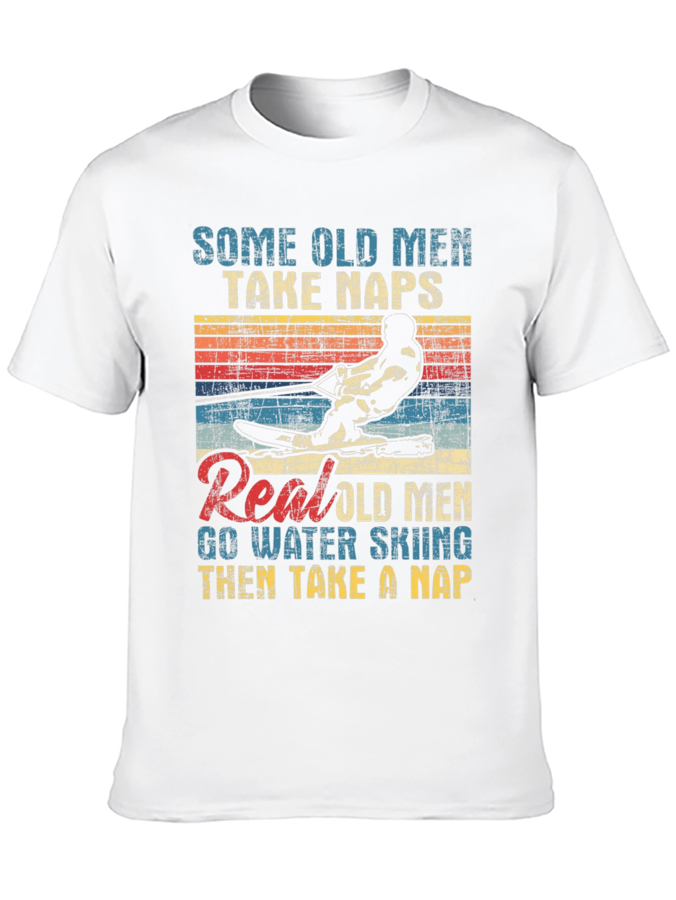 Funny Water Skiing T-Shirt - Real Old Men