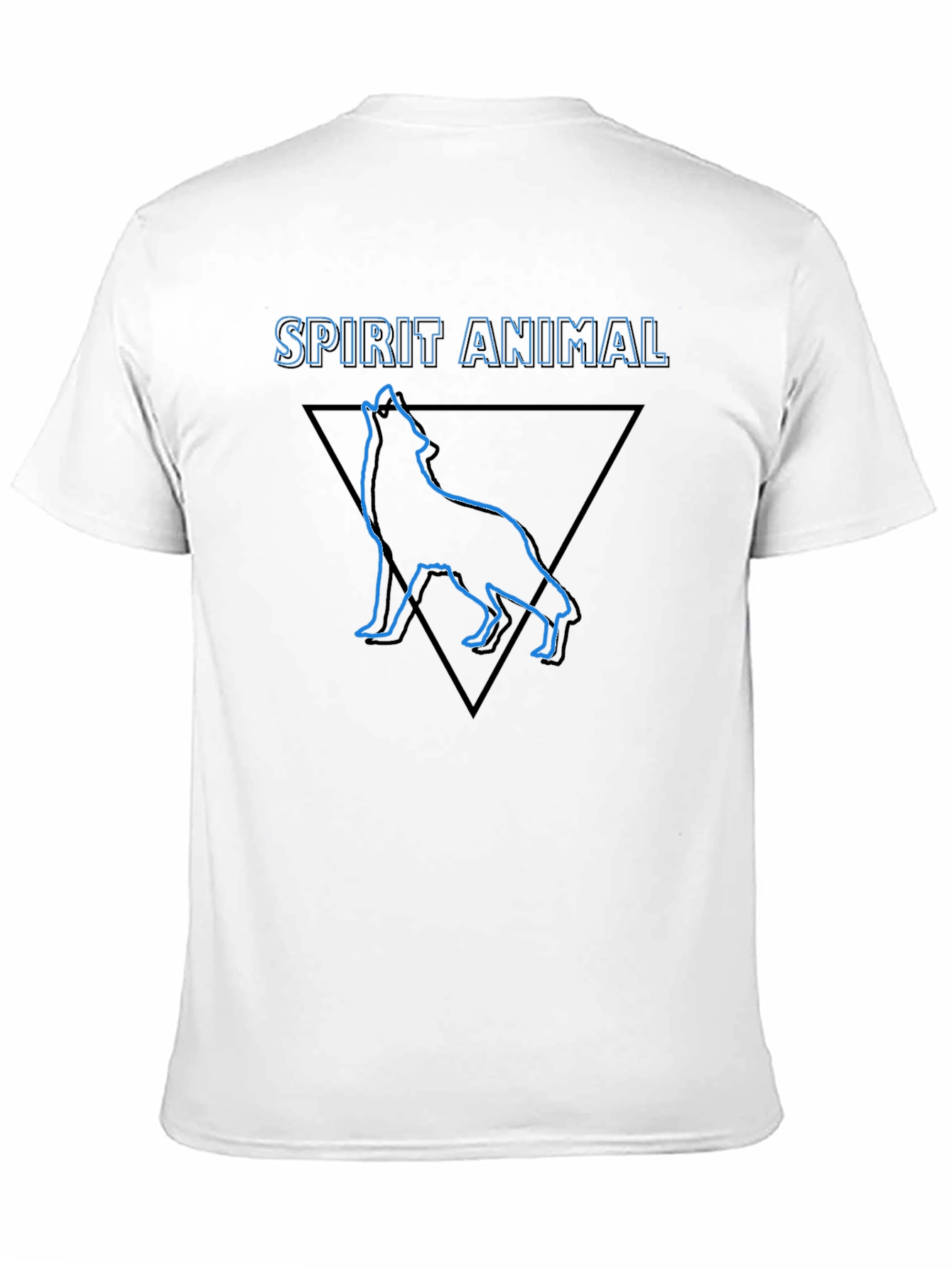 Spirit Animal Wolf Graphic Tee - Mens Black T-Shirt