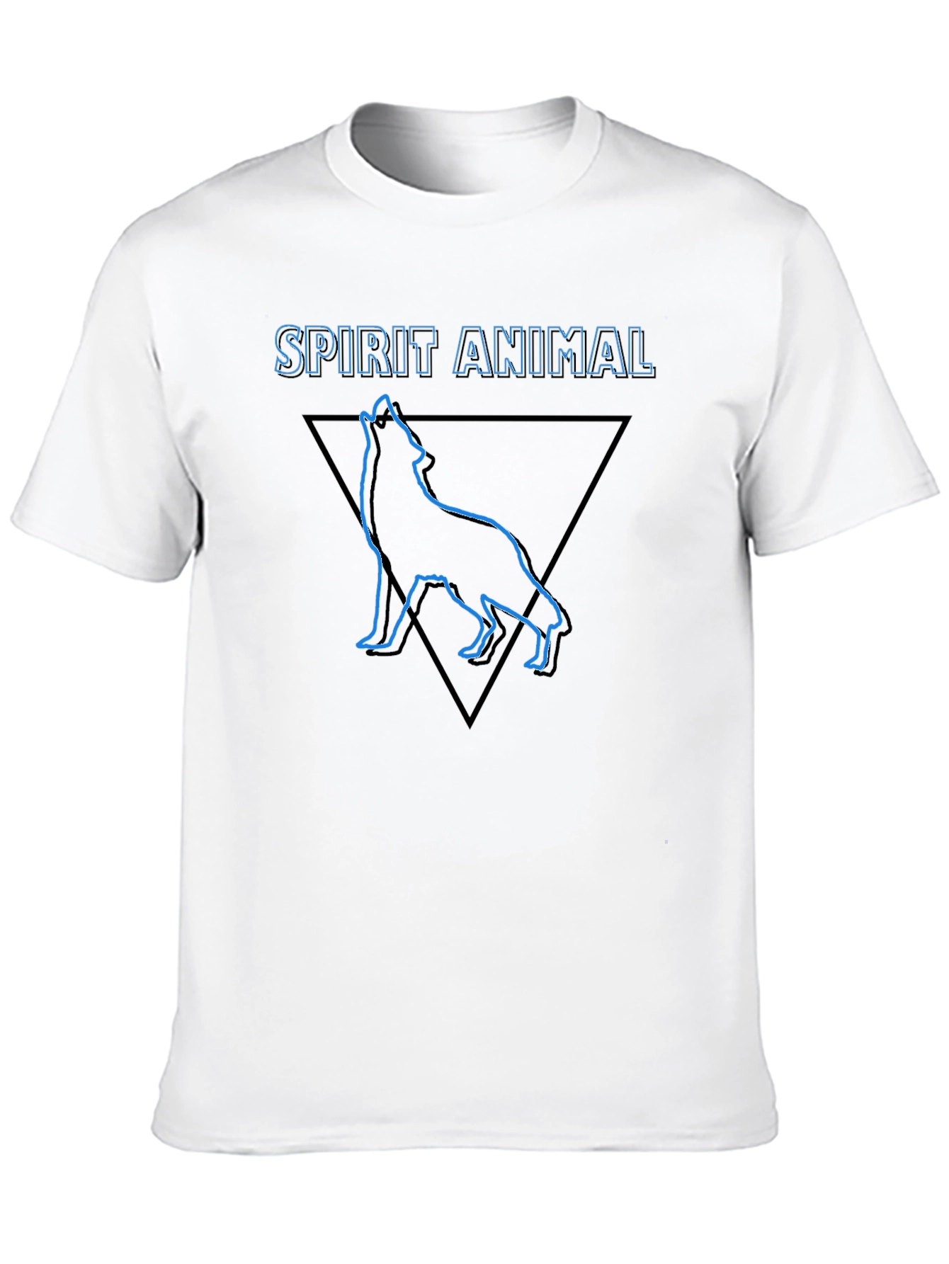 Spirit Animal Wolf Graphic Tee - Mens Black T-Shirt