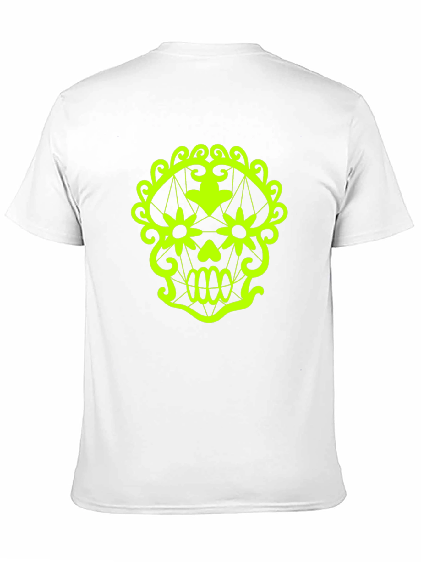 Neon Skull Graphic Tee - Mens Black T-Shirt