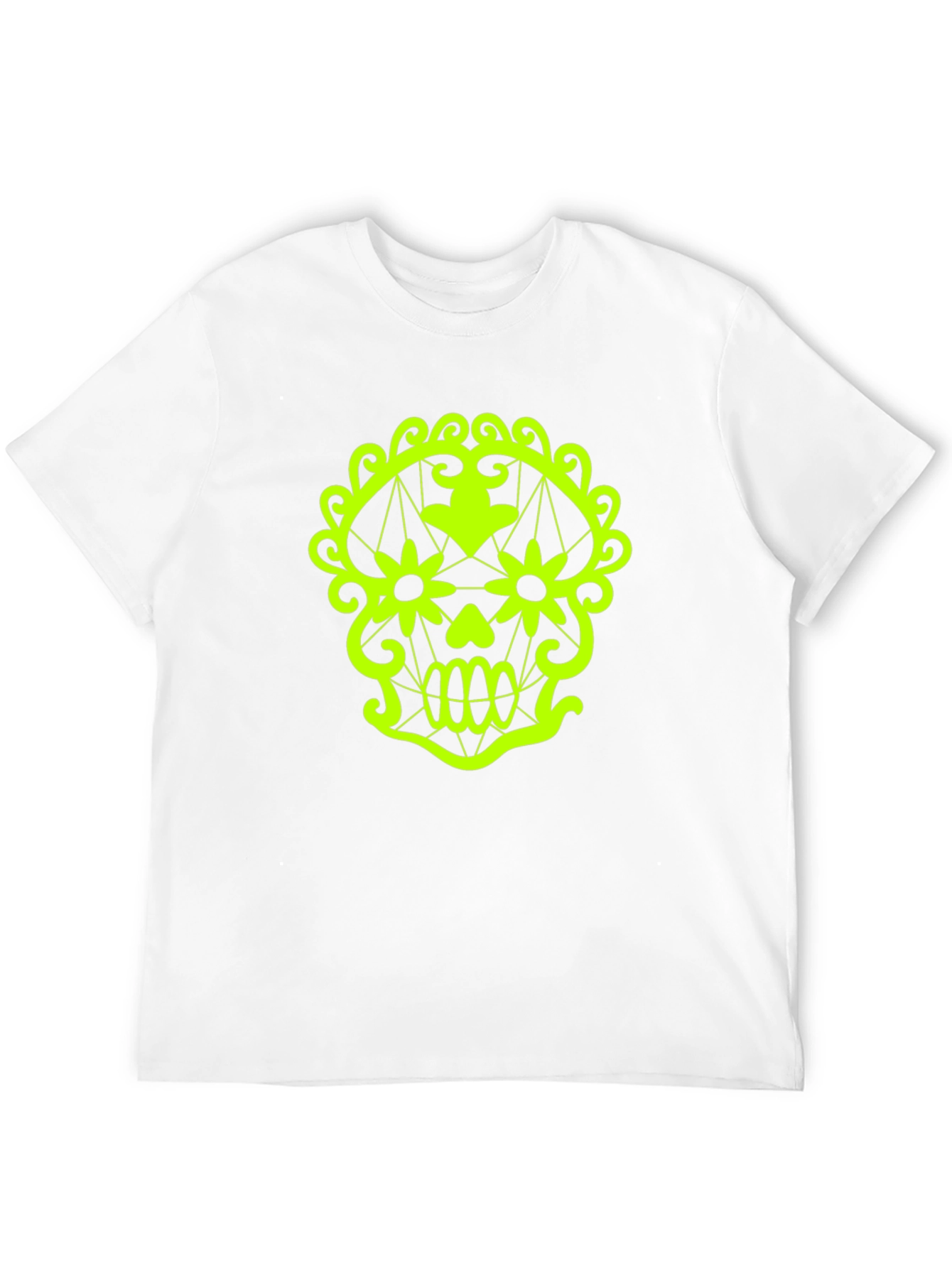 Neon Skull Graphic Tee - Mens Black T-Shirt
