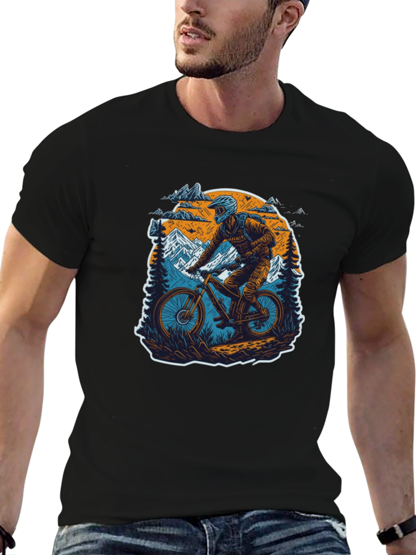 Mountain Biker Graphic Tee - Adventure Ready!