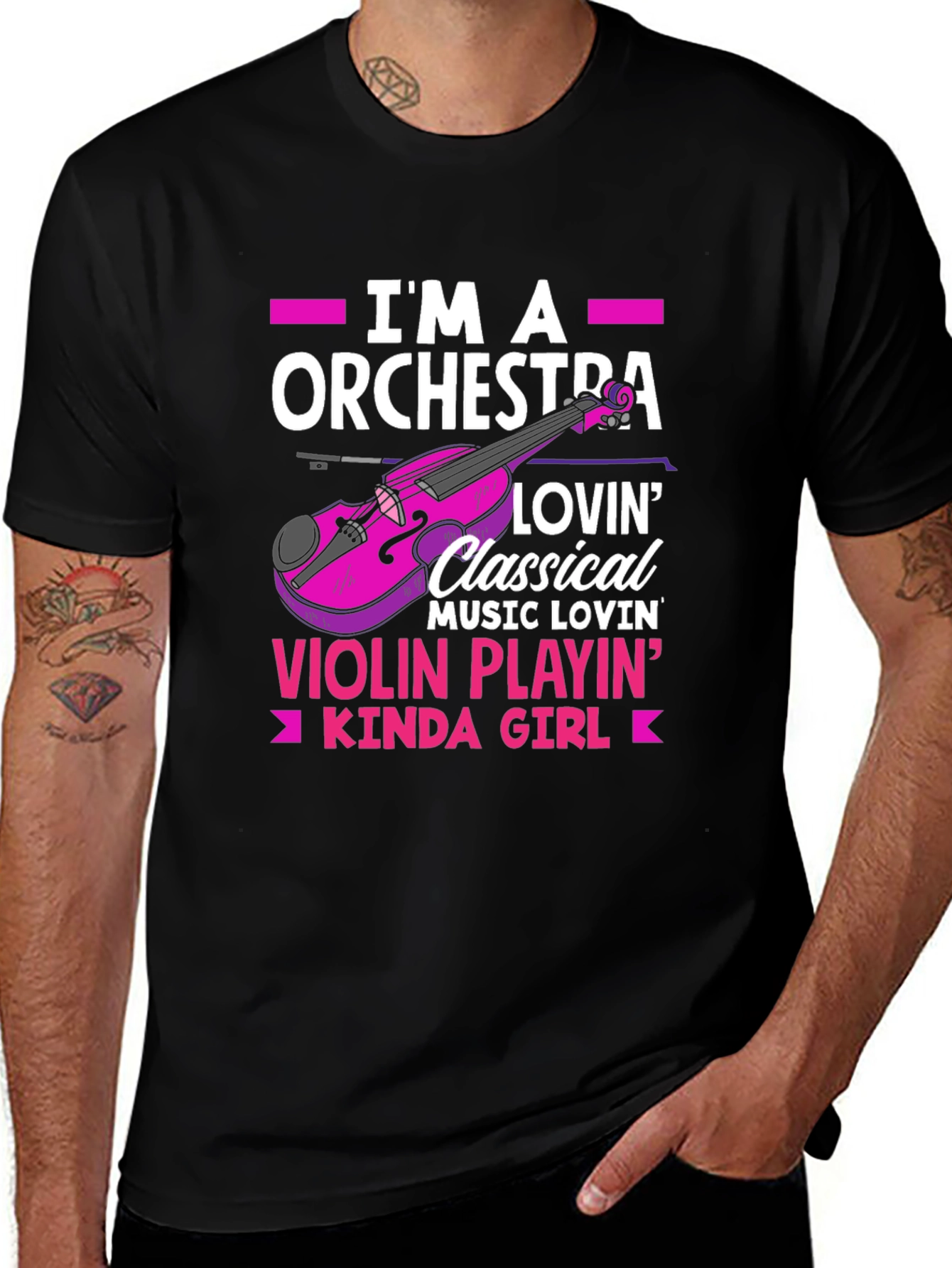Orchestra Violin Playin Girl T-Shirt