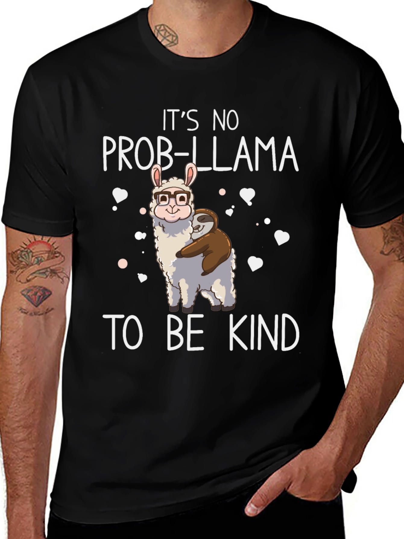 Its No Prob-Llama To Be Kind Graphic T-Shirt