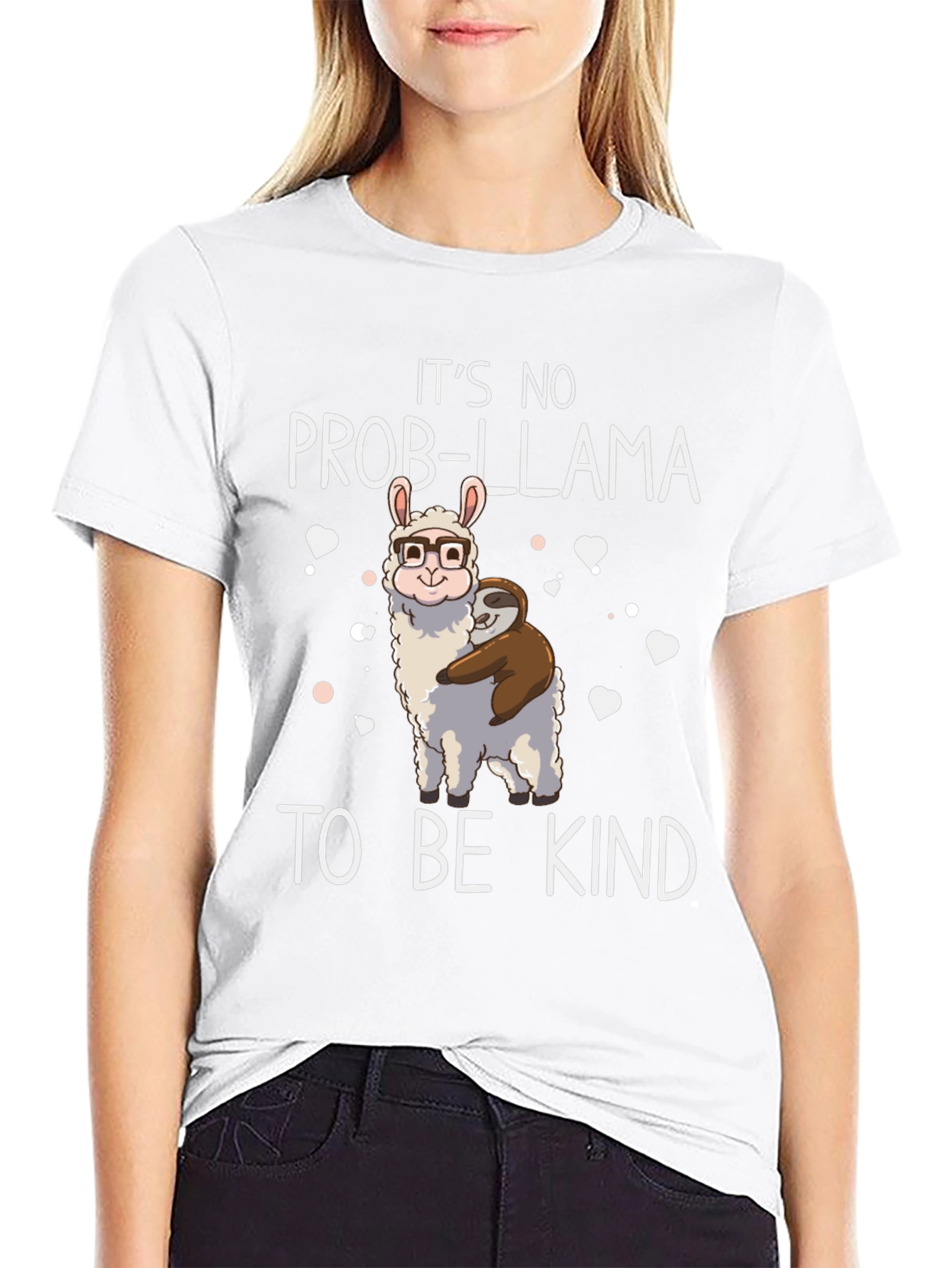 Its No Prob-Llama To Be Kind Graphic T-Shirt