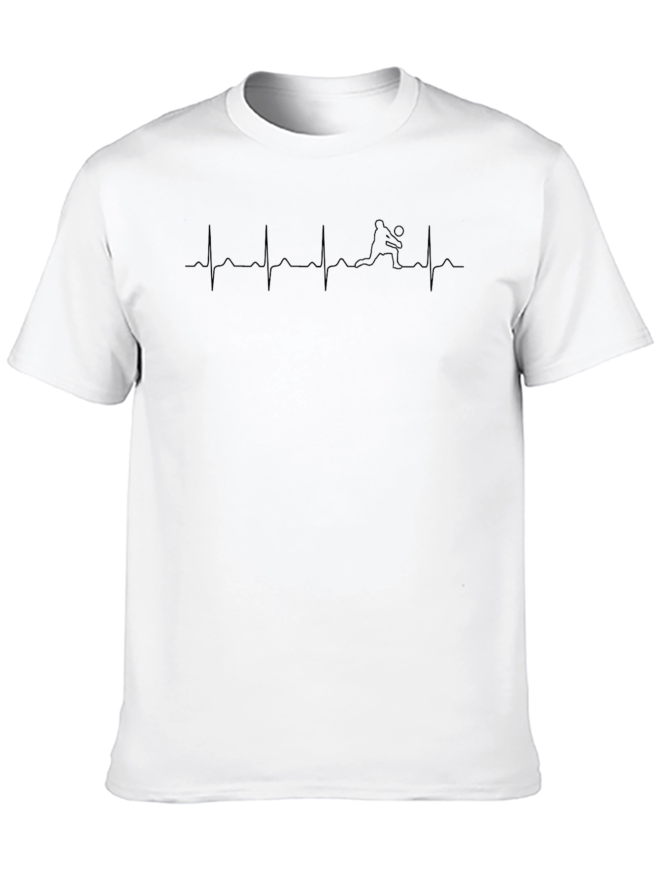 Volleyball Heartbeat T-Shirt - Black