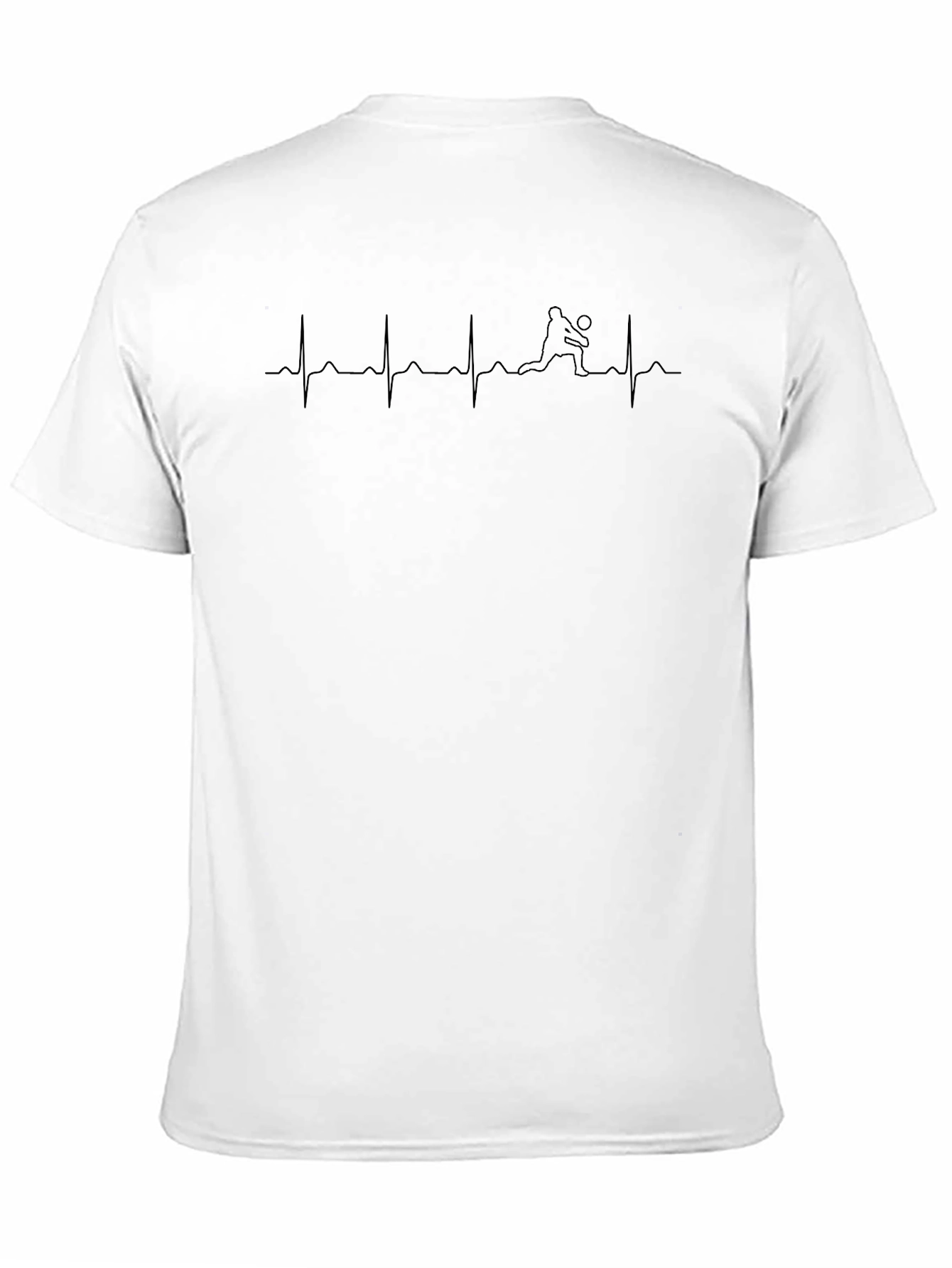 Volleyball Heartbeat T-Shirt - Black