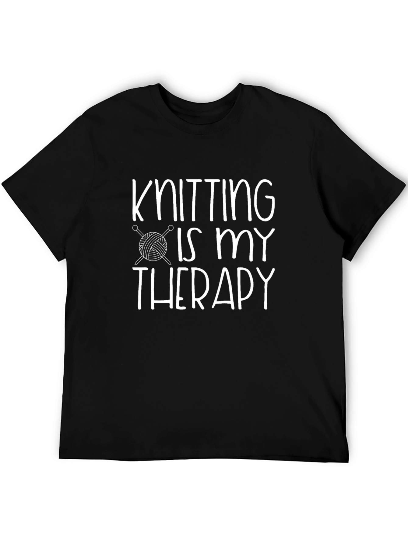 Knitting is My Therapy T-Shirt - Knitters Gift