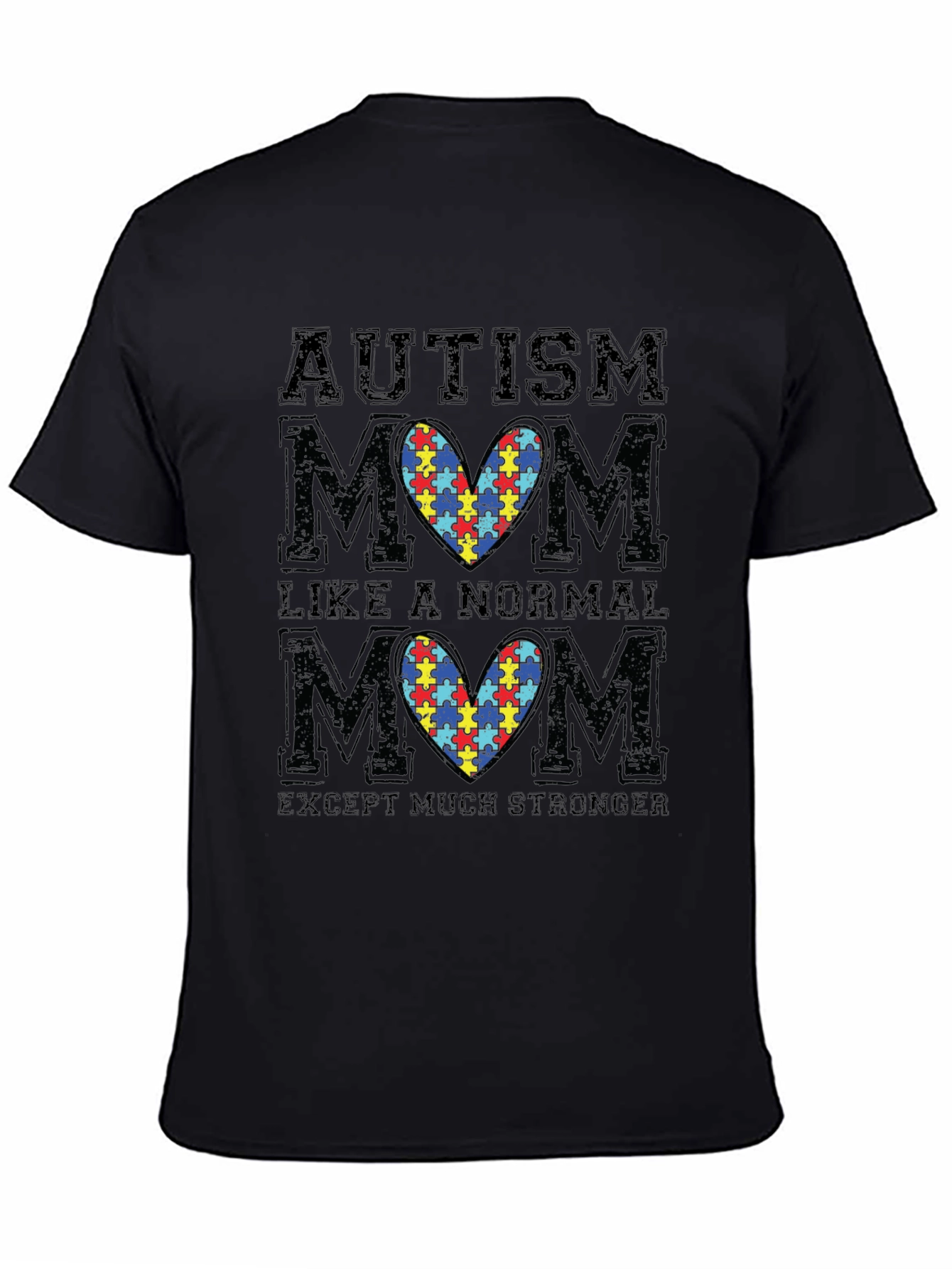 Autism Mom T-Shirt - Puzzle Heart Graphic Tee