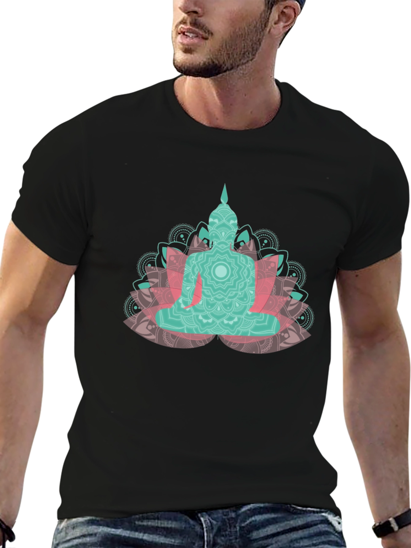 Buddha Mandala Graphic Tee - Spiritual Comfort