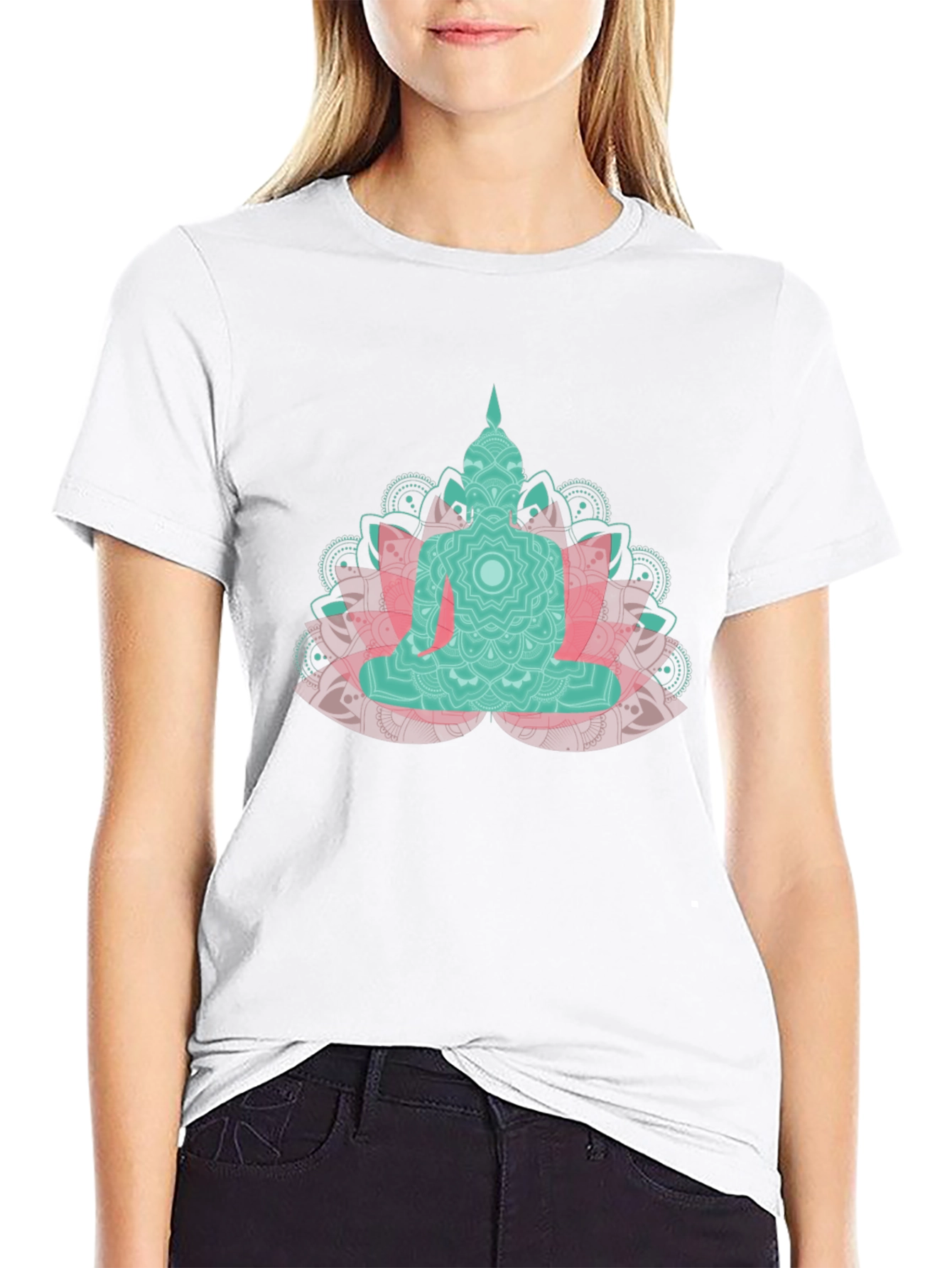 Buddha Mandala Graphic Tee - Spiritual Comfort