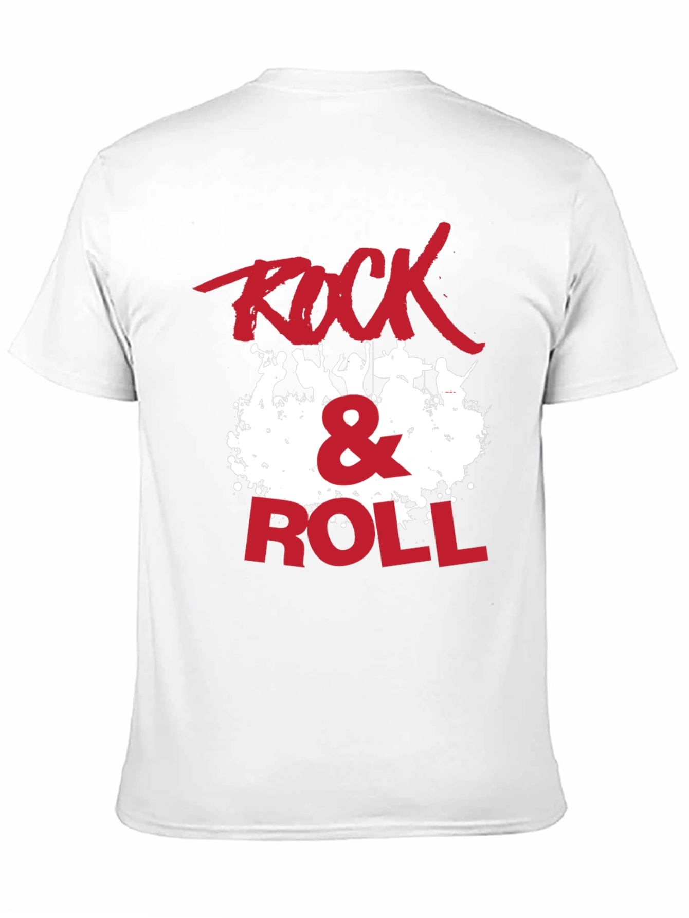 Rock & Roll Graphic Print Crew Neck T-Shirt