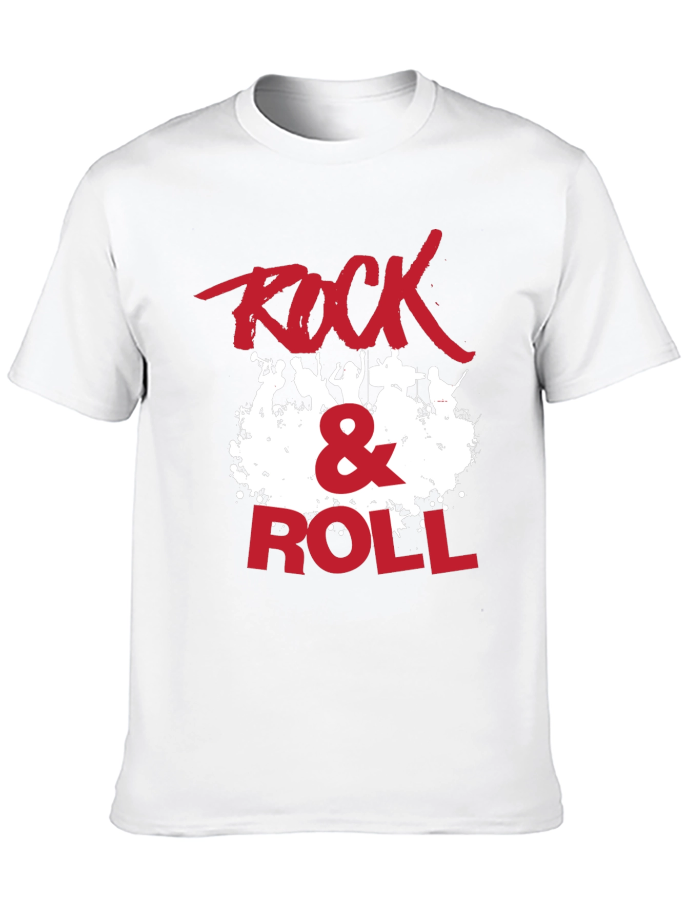 Rock & Roll Graphic Print Crew Neck T-Shirt