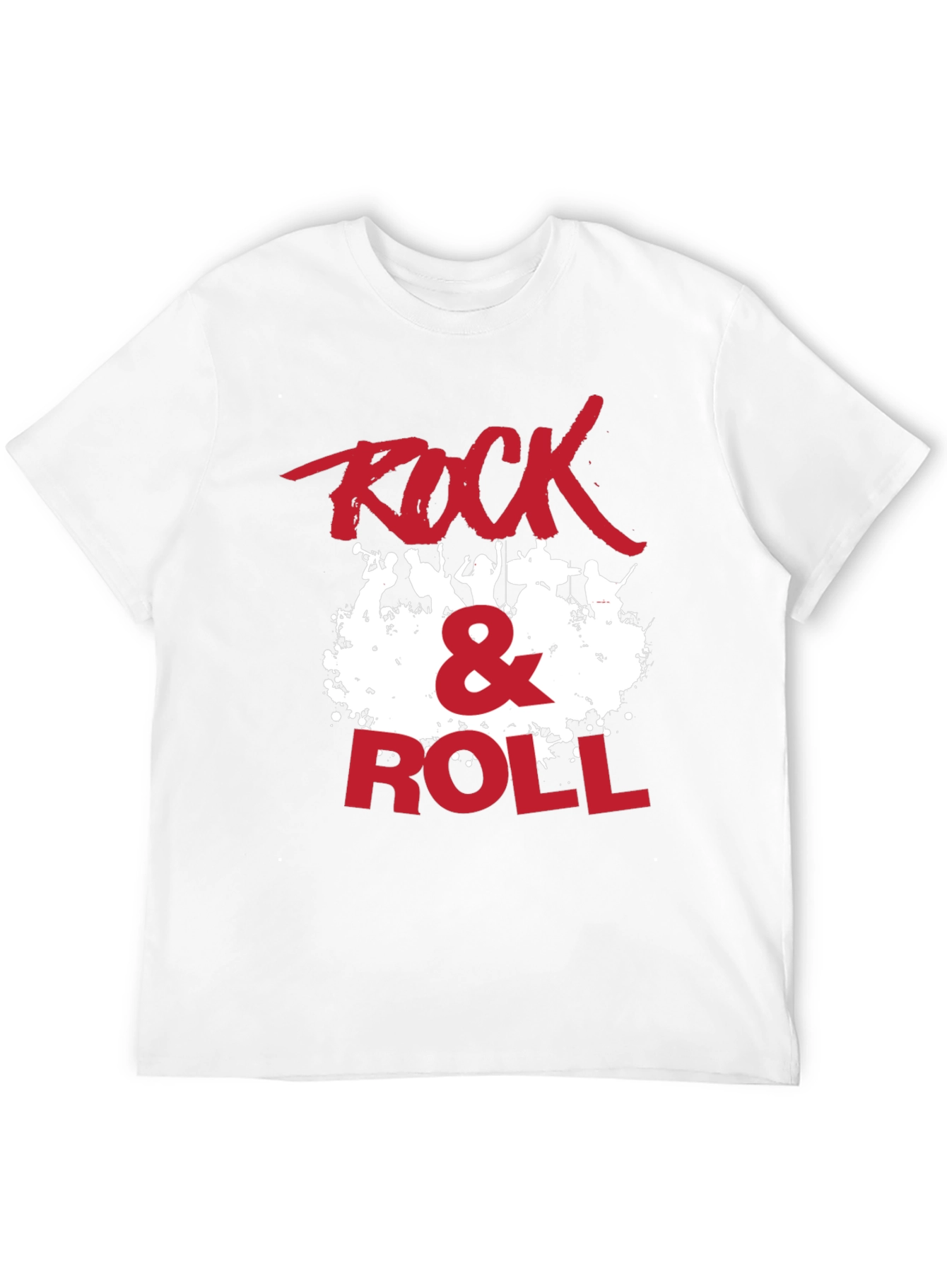 Rock & Roll Graphic Print Crew Neck T-Shirt
