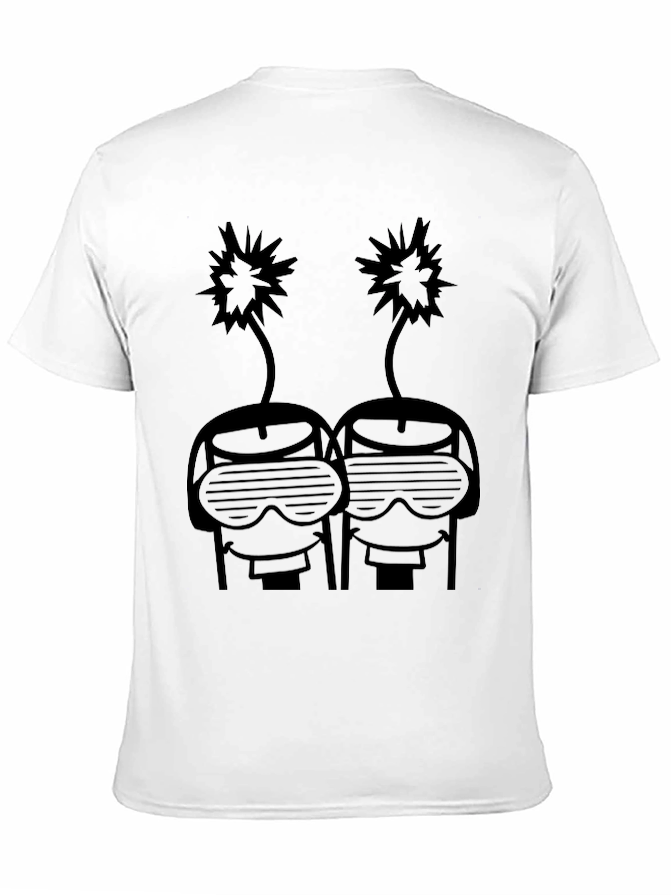 Cool Graphic Tee - Retro Robot Head Design