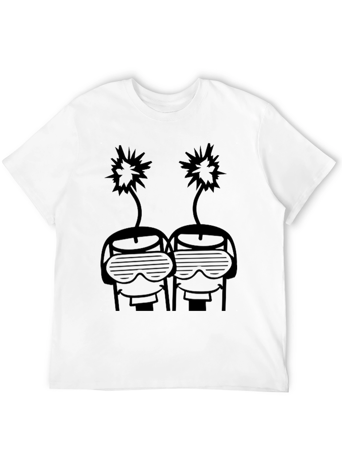 Cool Graphic Tee - Retro Robot Head Design