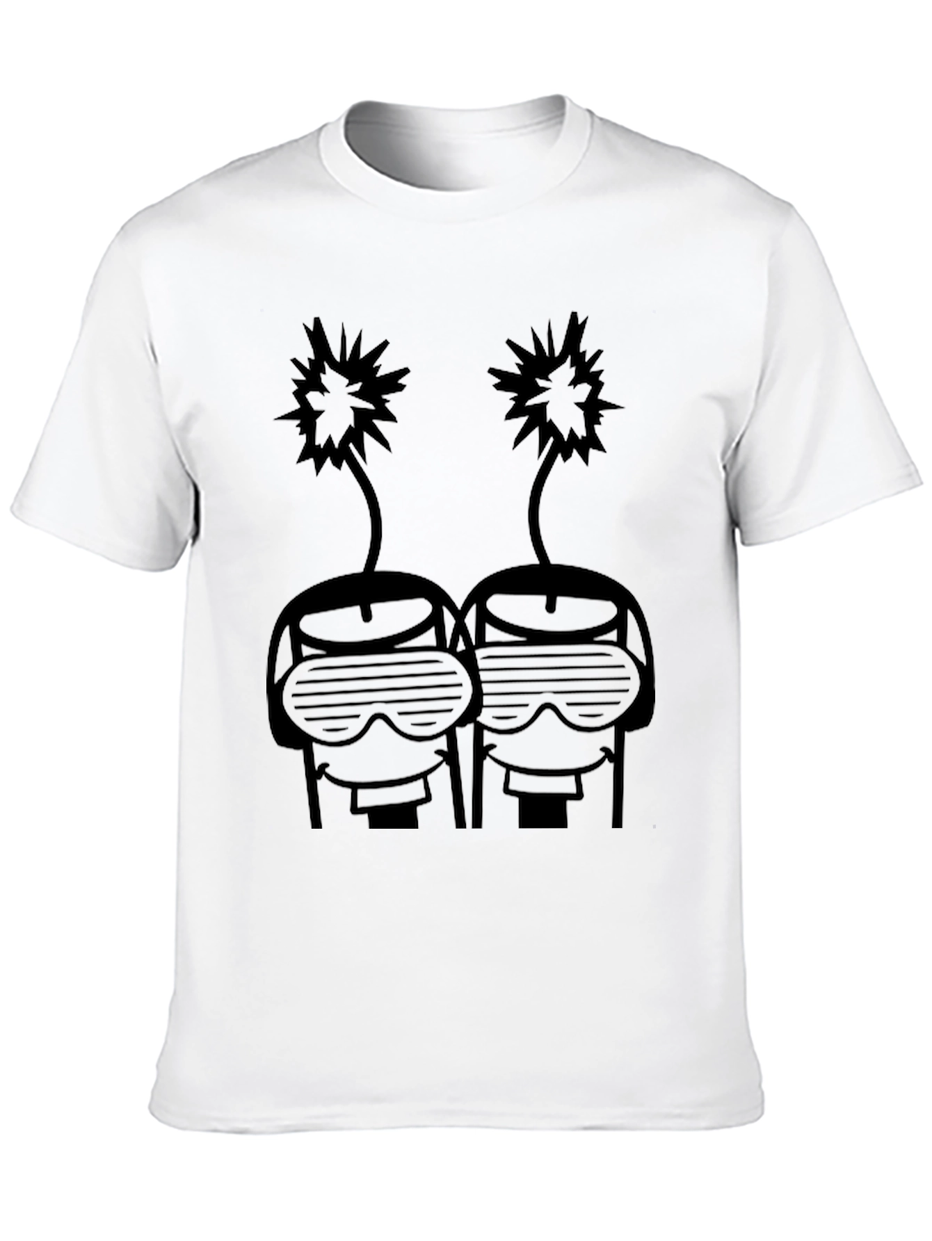 Cool Graphic Tee - Retro Robot Head Design